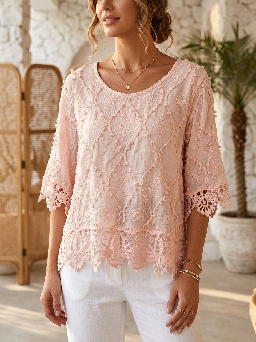 Blouse à broderie anglaise(x6)