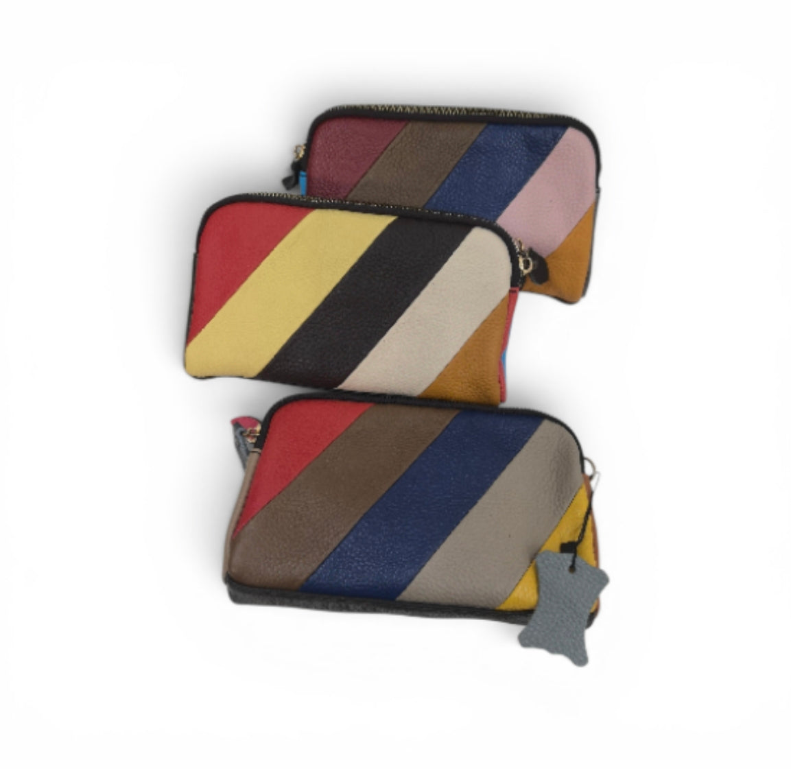 Sac porte monnaie- Cuir véritable couleur dégradé (X6)