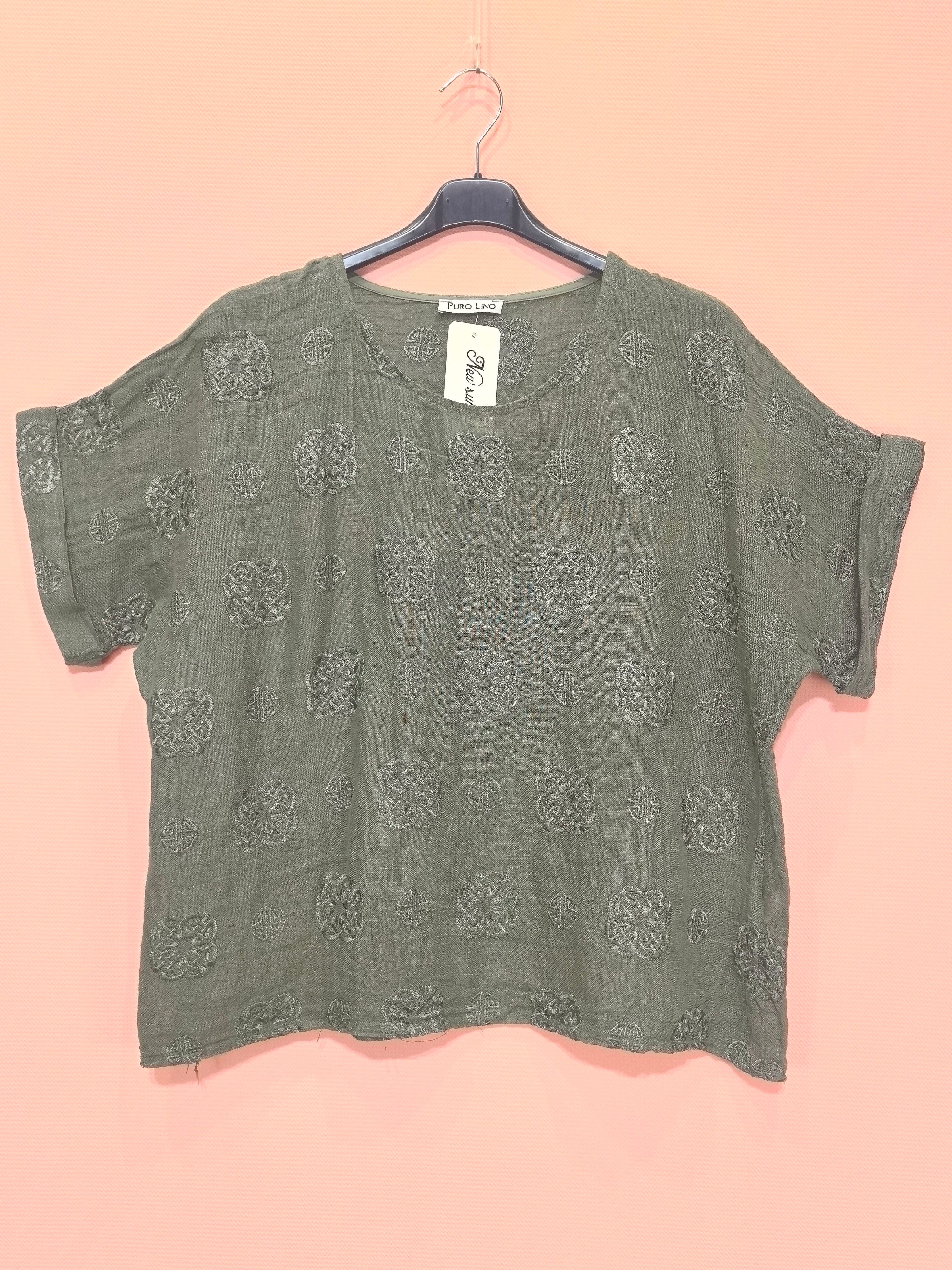 T-shirts Broderie En Lin (x8)