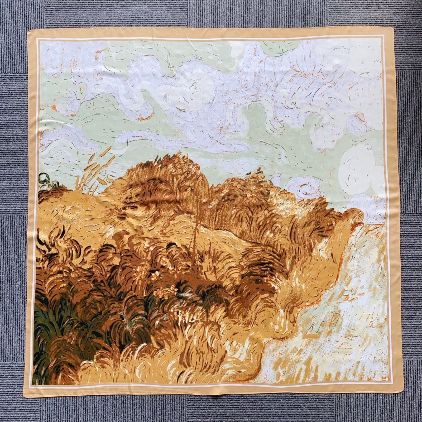 Foulard Carré touche soie 130×130cm (x6)#32