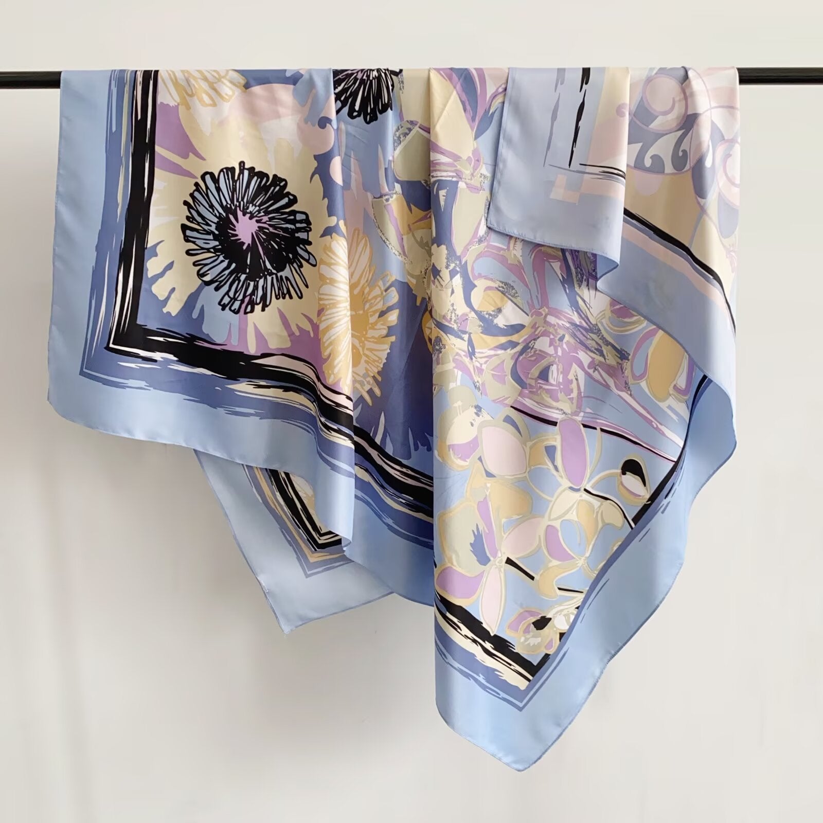 Foulard Carré touche soie 130×130cm (x6)#31