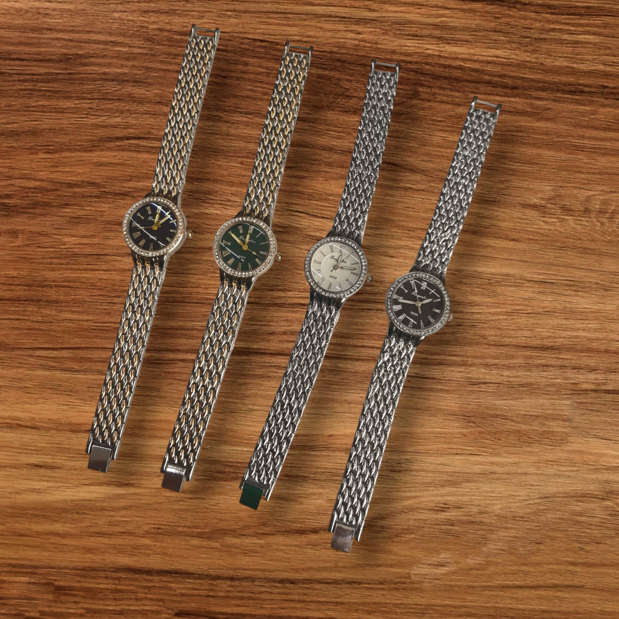 Montres femme bracelets métal 9888A (x5)