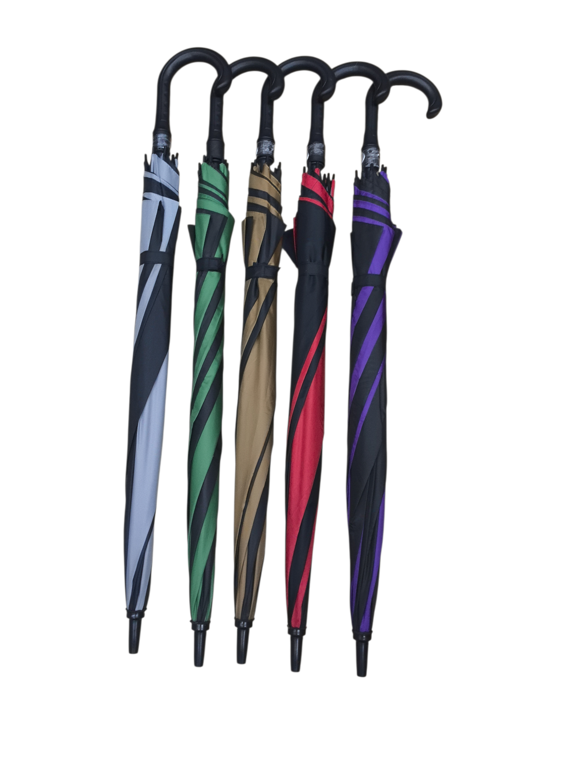 Parapluie long bicolore (x12)