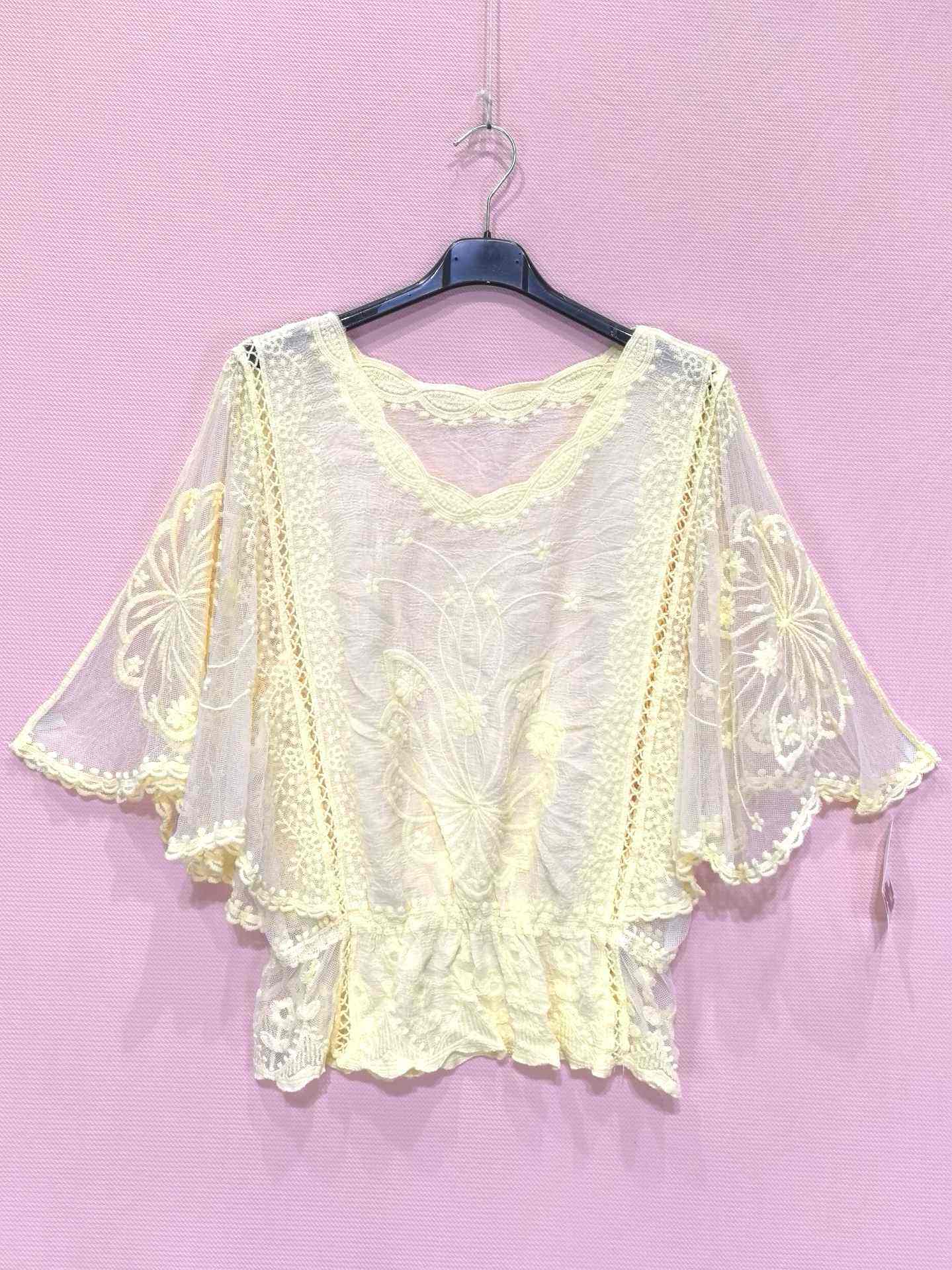 Top Dentelle Manches Papillon (x8)