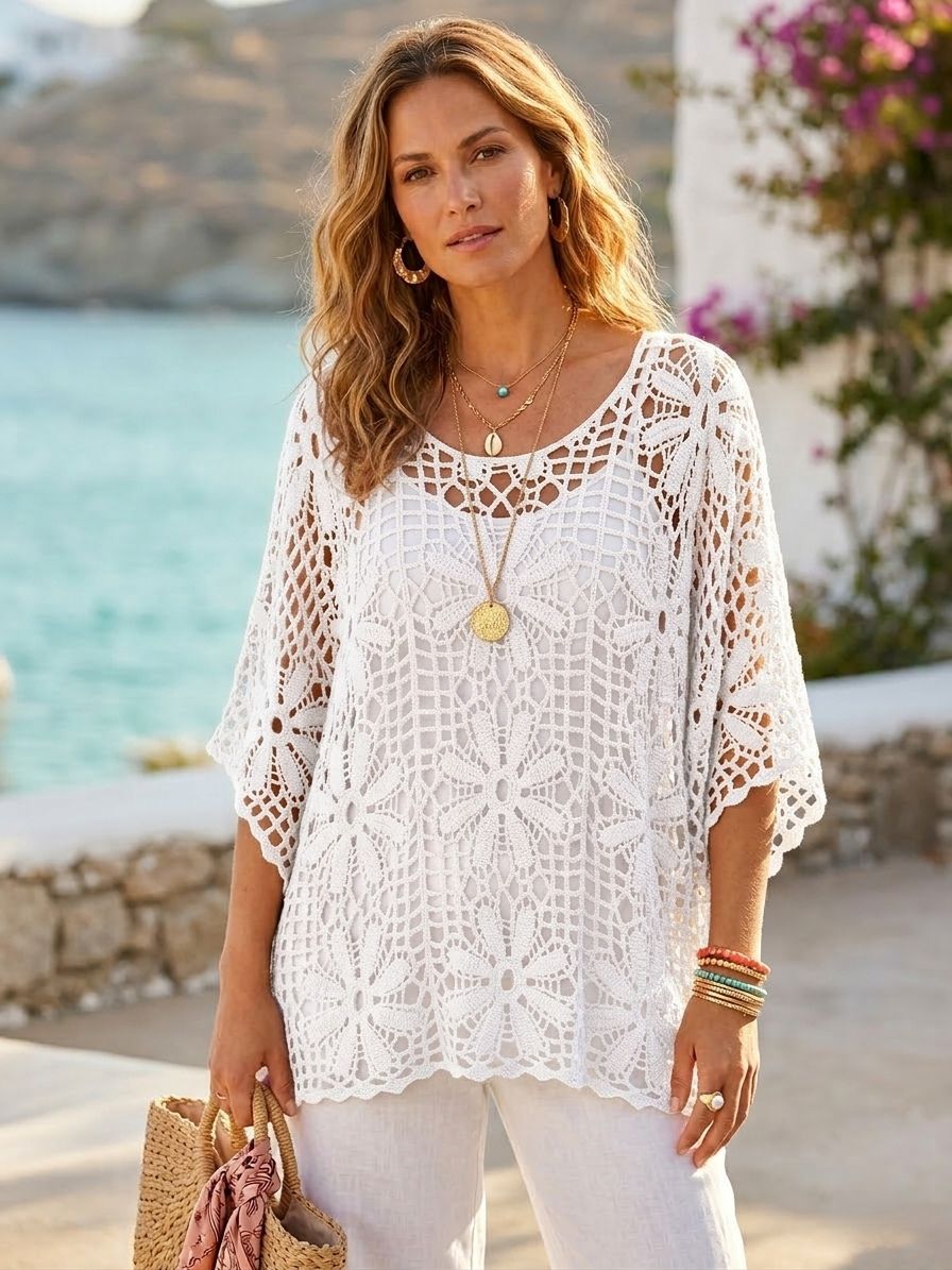 Haut En crochet 2 Pièces (x6)
