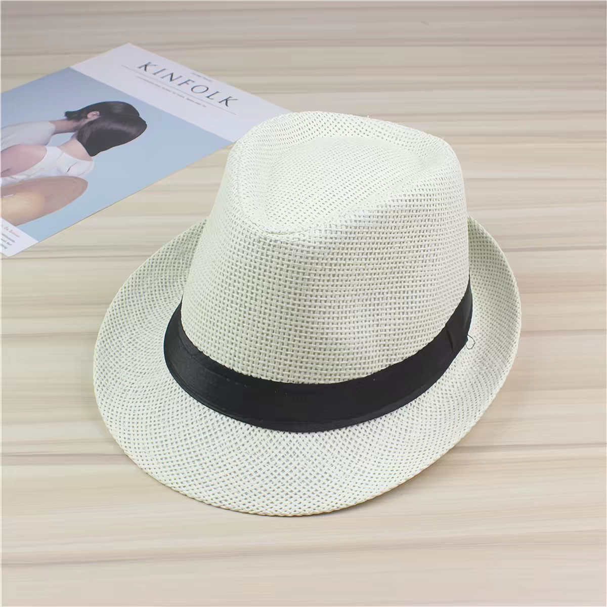 Chapeau de paille trilby borsalino (x12)#047
