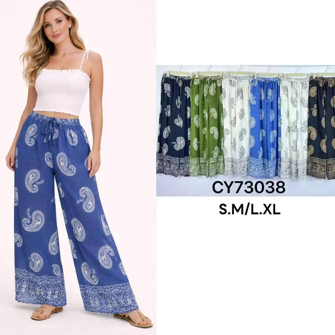 Pantalon fluid Imprimé de paisley(x12)#73038