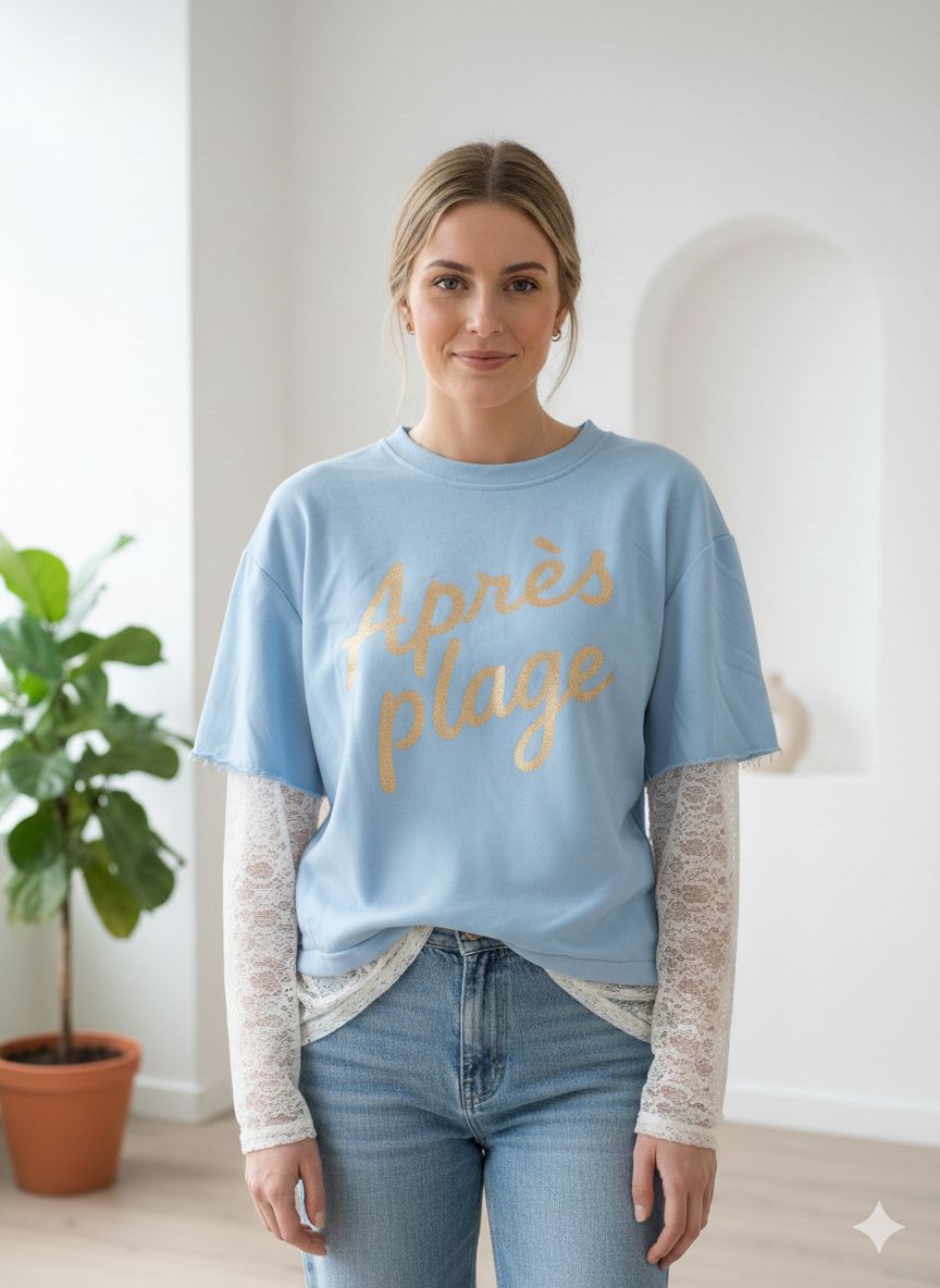 Sweat avec manches en dentelle(x6)