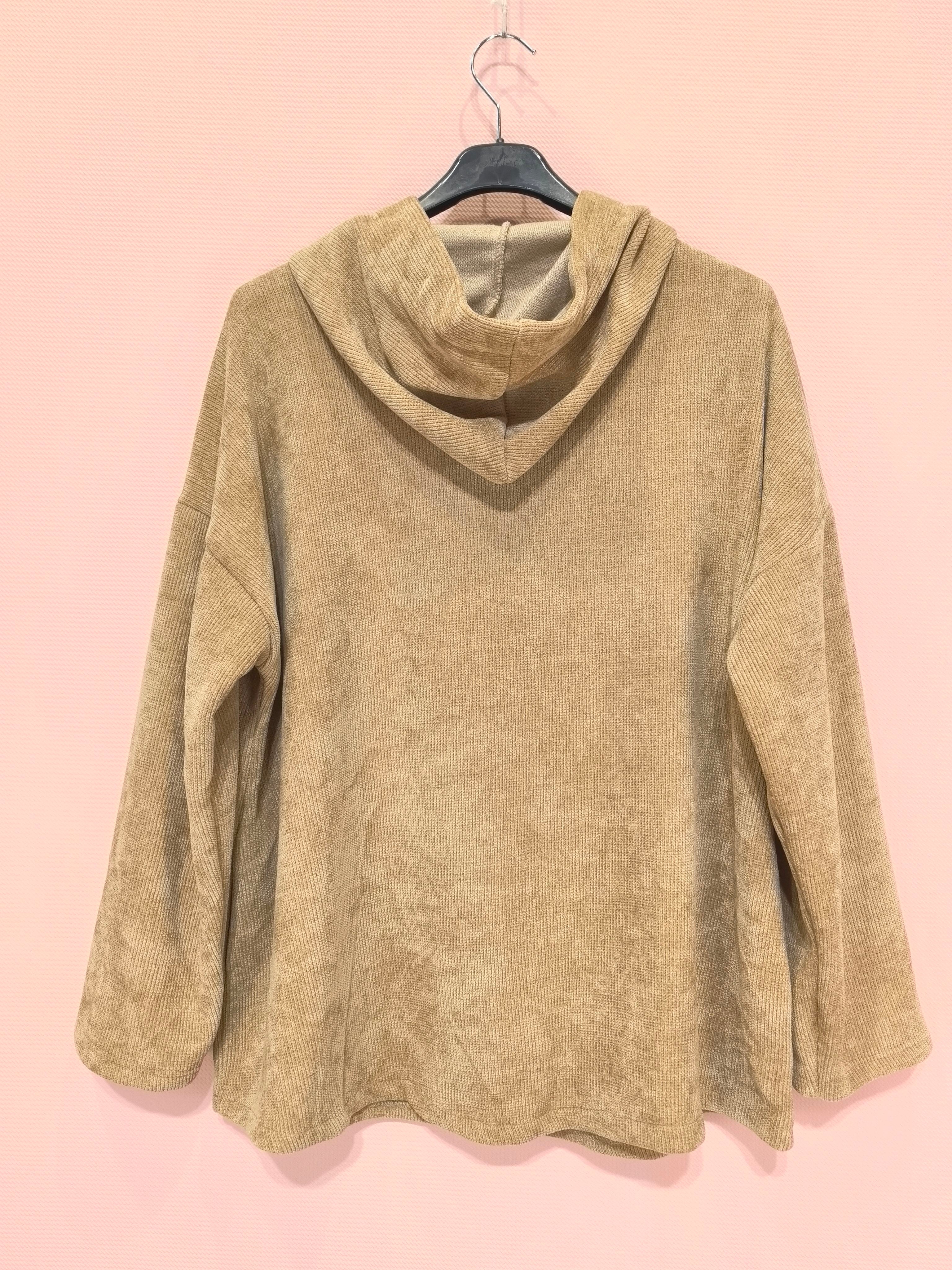 Gilet zippé à capuche velours Avec Deux Poches (x6)