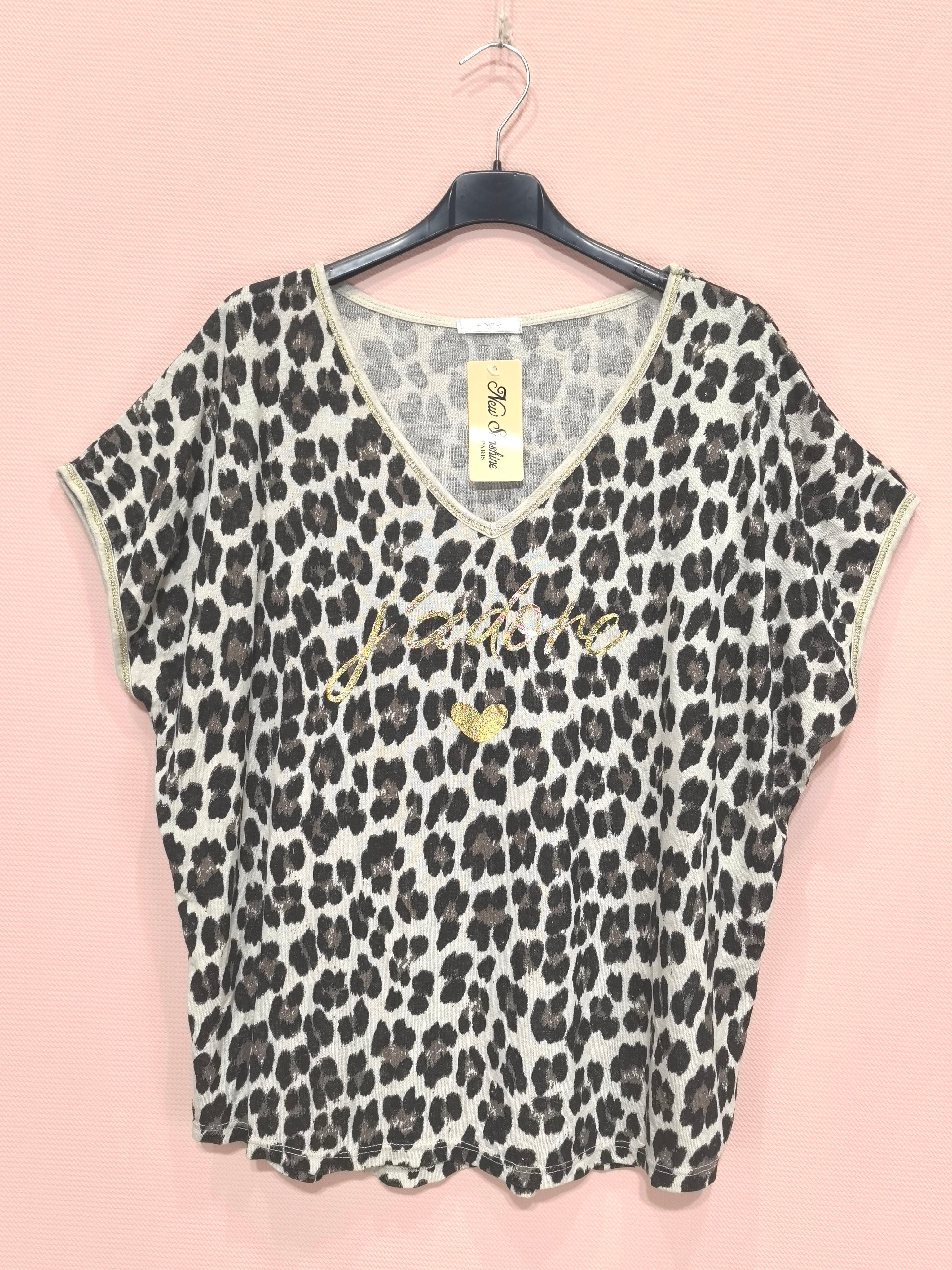 T-shirts Manches Courtes Léopard (x6)