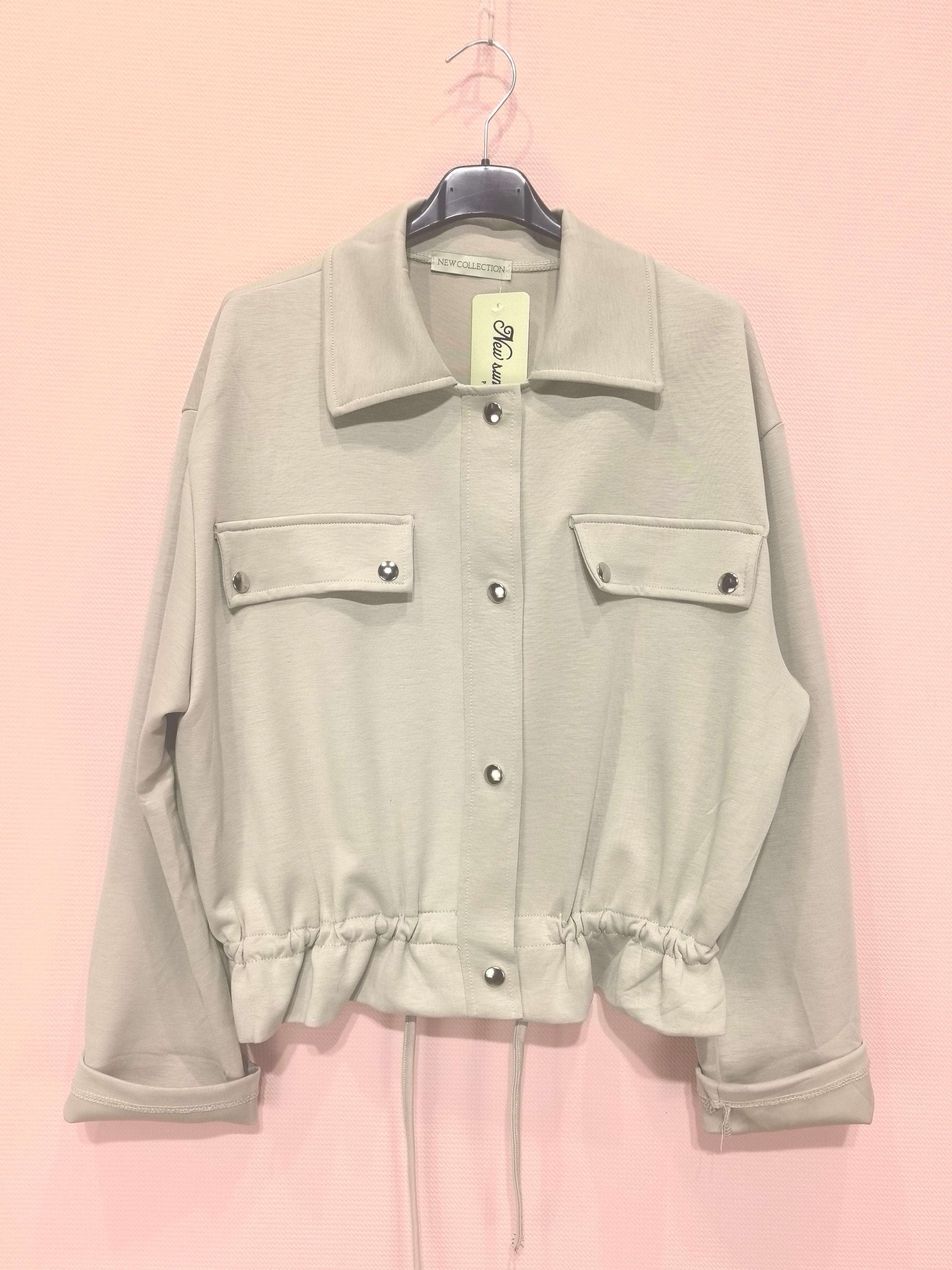 Veste courte à boutons pression (x6)