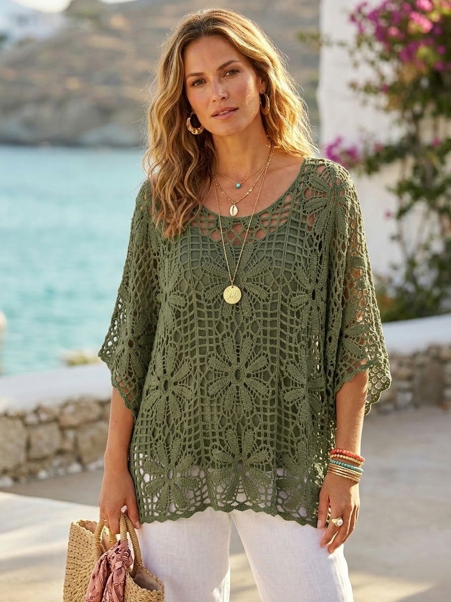 Haut En crochet 2 Pièces (x6)