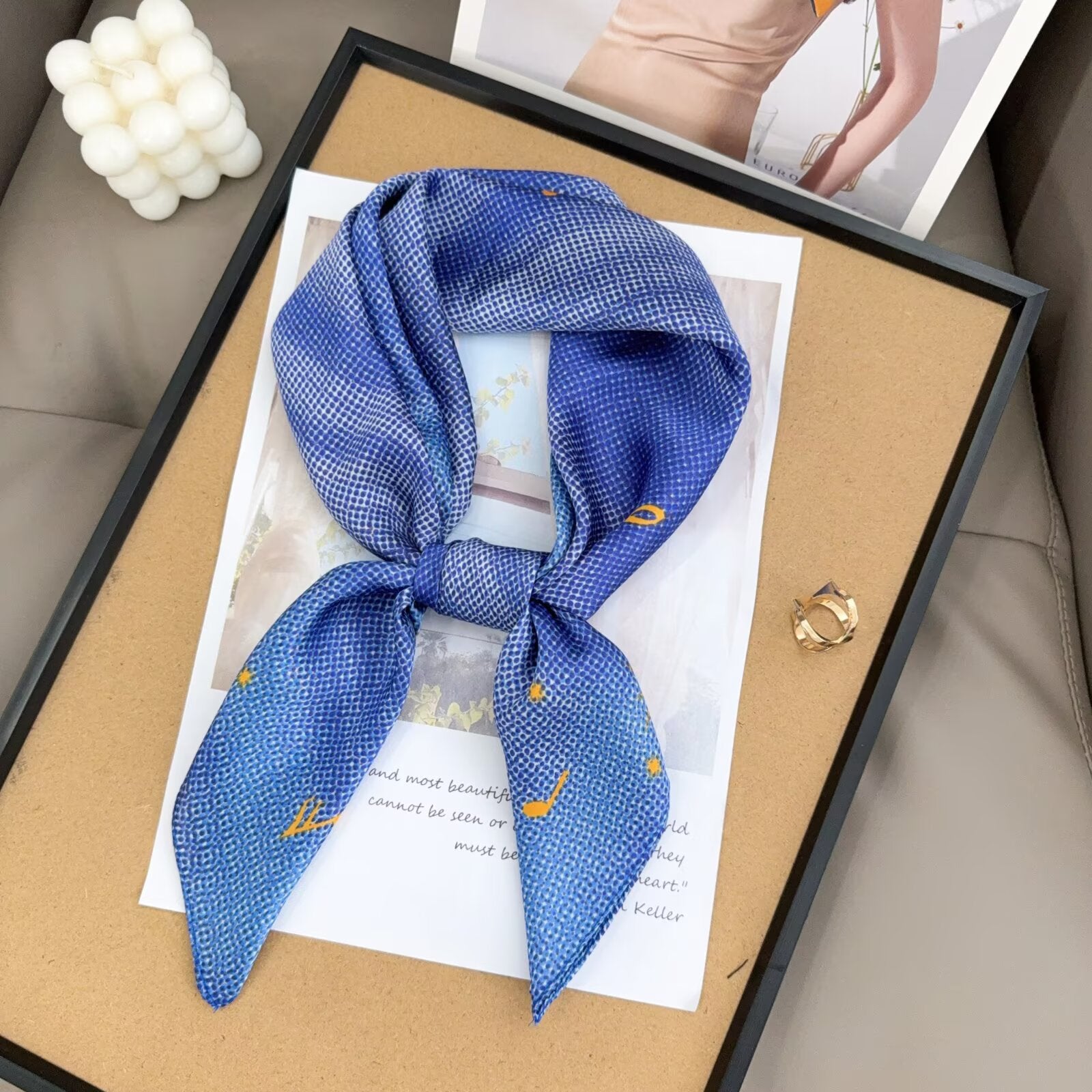 Foulard Carré touche soie 70cmx70cm (x12)#22