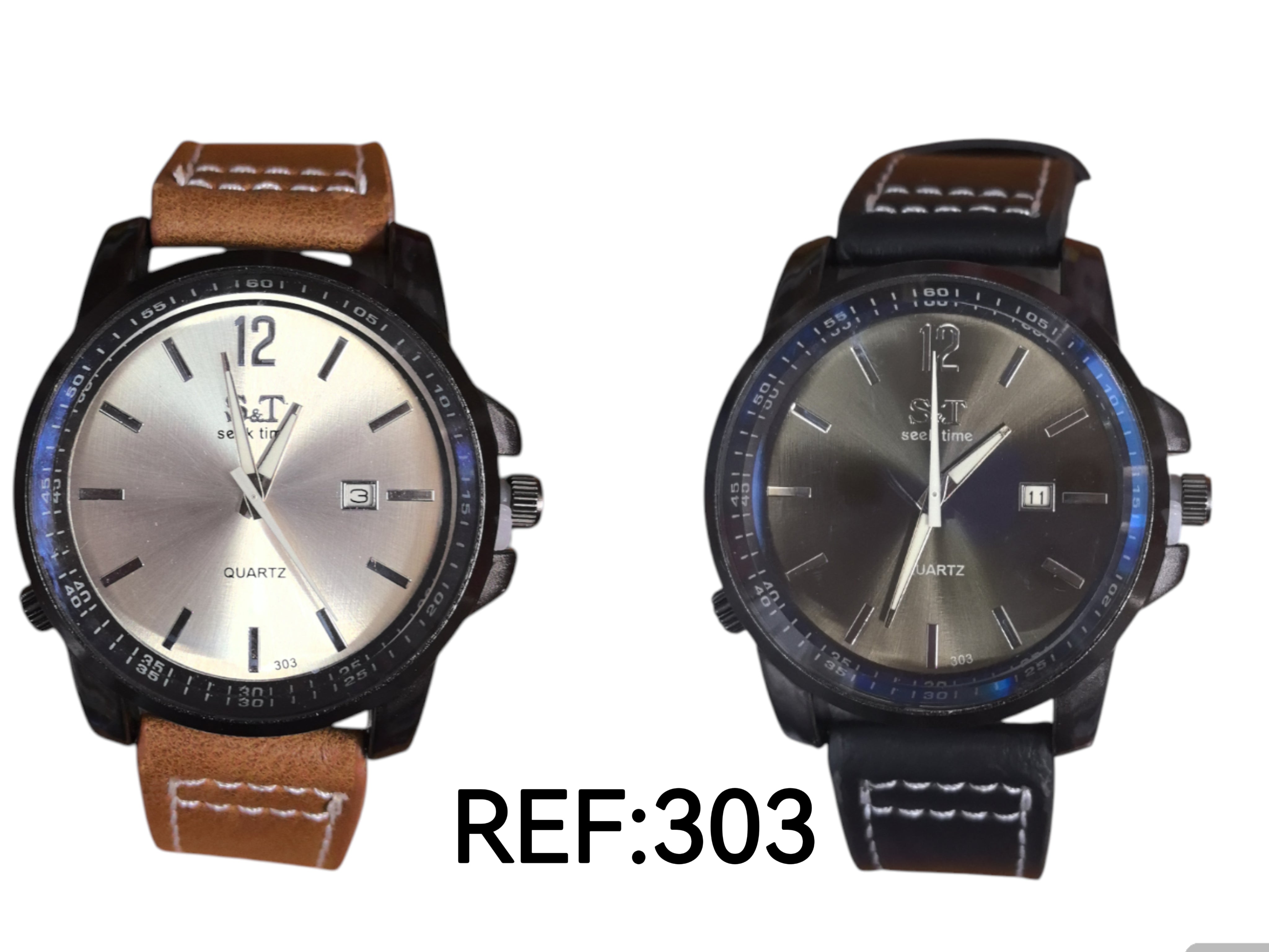 Montre homme avec date (x6)