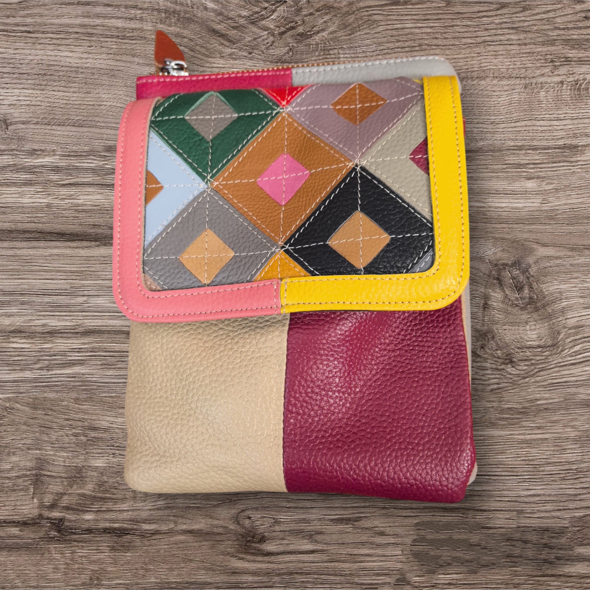 Sacoche multicouleur en Cuir véritable Pour Femme (X6)