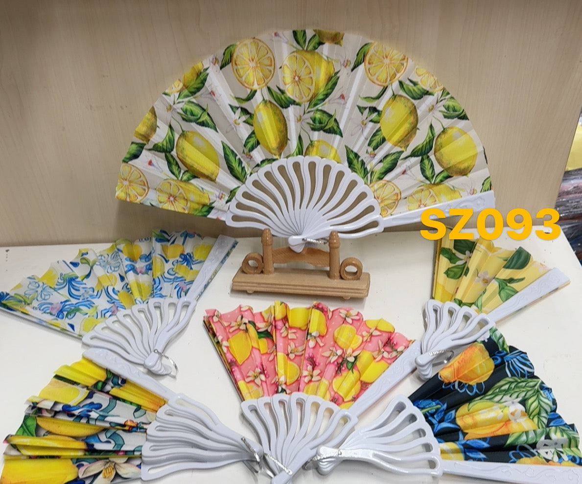 Éventails motif des citron(x12) #093