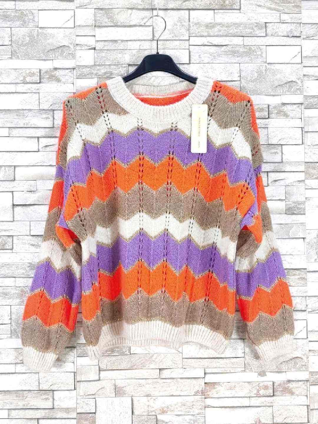 Pull zigzag col rond (x6)