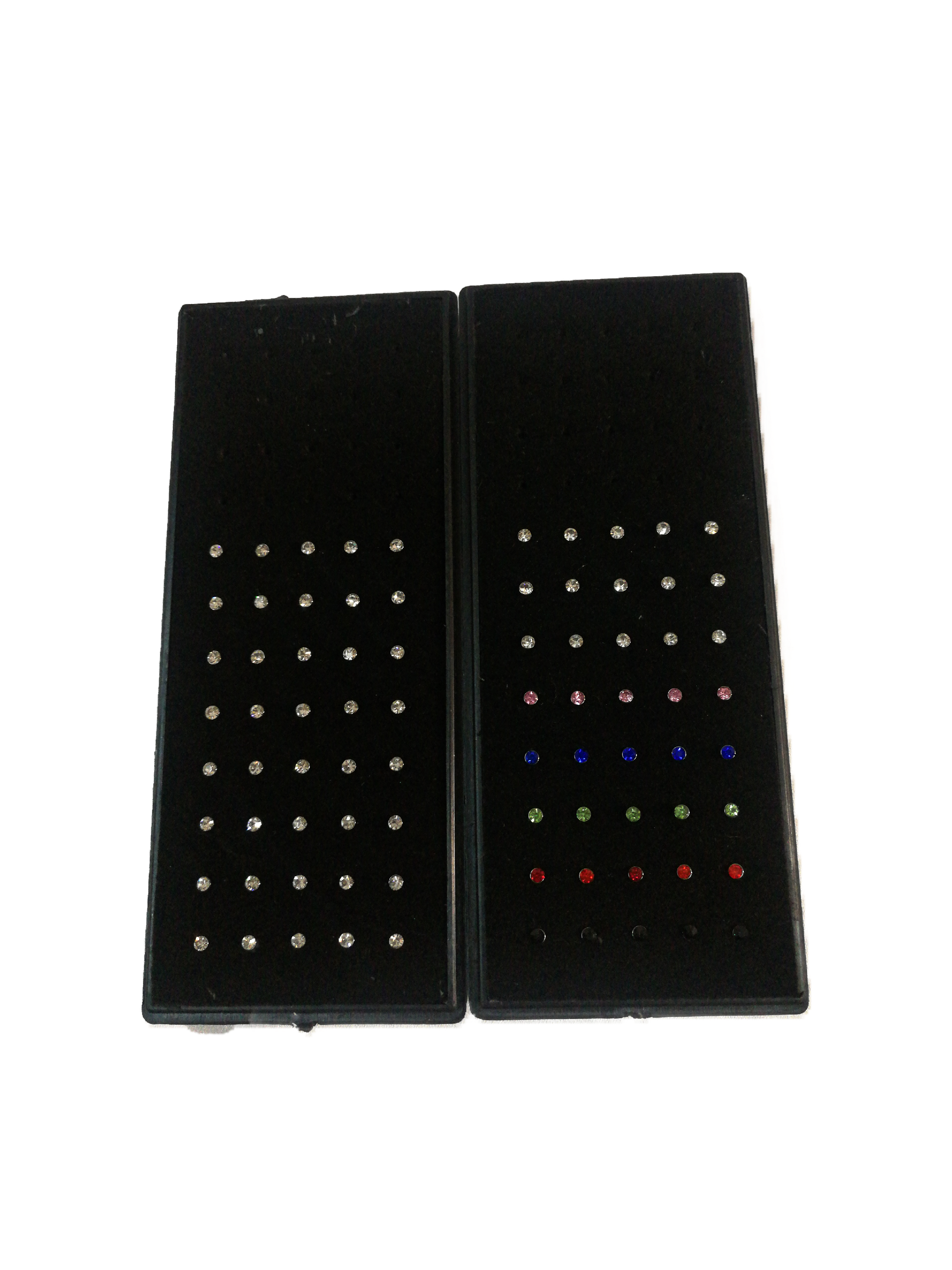 LOT DE 40 - Piercing nez strass boîte couleur ou blanc 0,30€/unité | Grossiste-pro