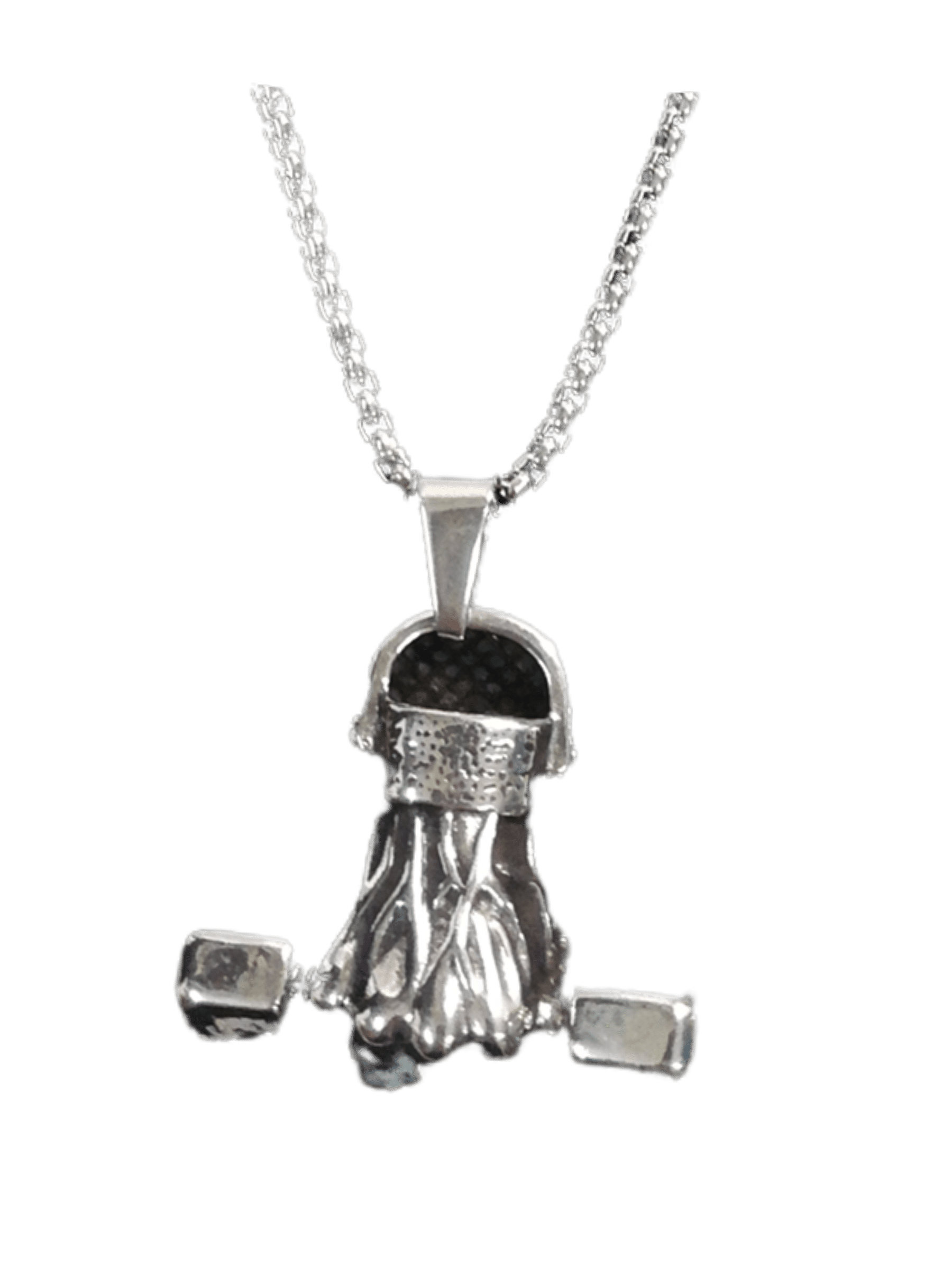 HOMME - LOT DE 2 - Collier pendentif poing acier inoxydable 5,00€/unité | Grossiste-pro