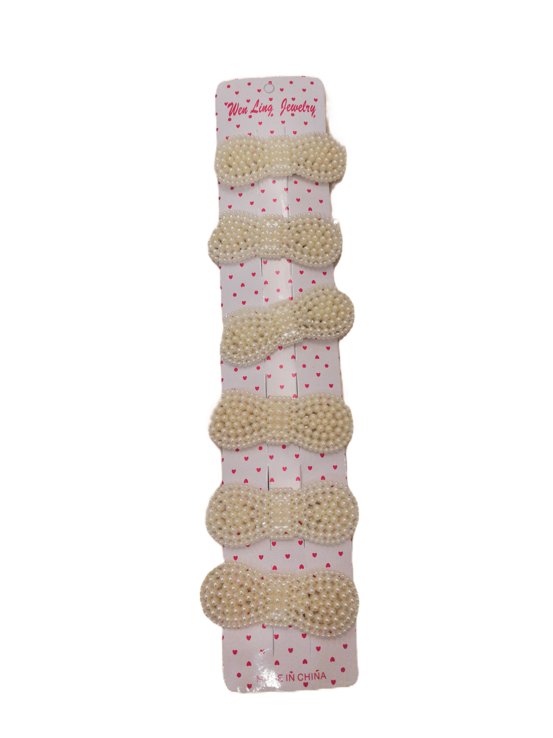 LOT DE 12 - Barrettes Pinces perles noeud rond 0,60€/unité | Grossiste-pro