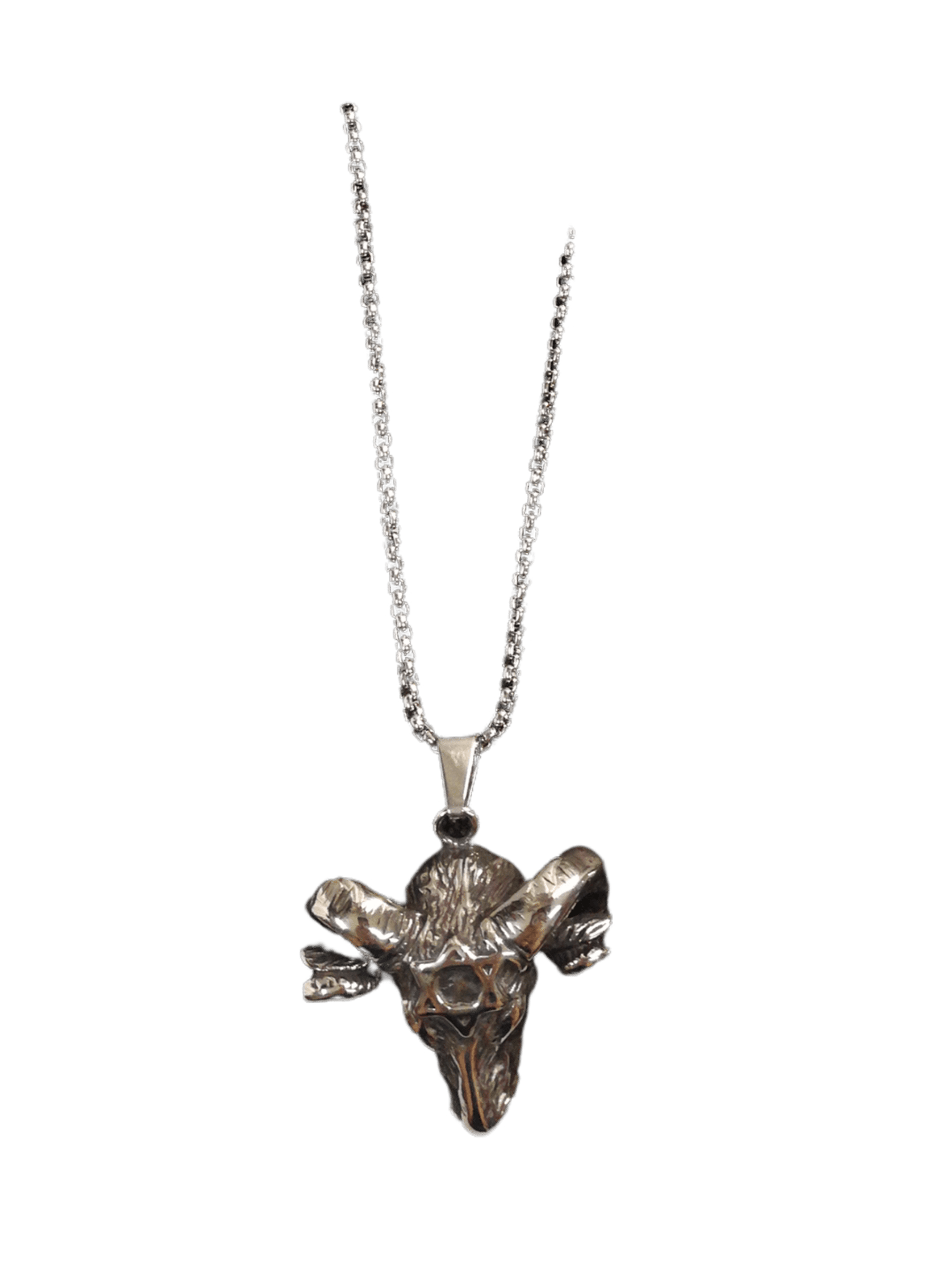 HOMME - LOT DE 2 - Collier pendentif bélier acier inoxydable 5,00€/unité | Grossiste-pro