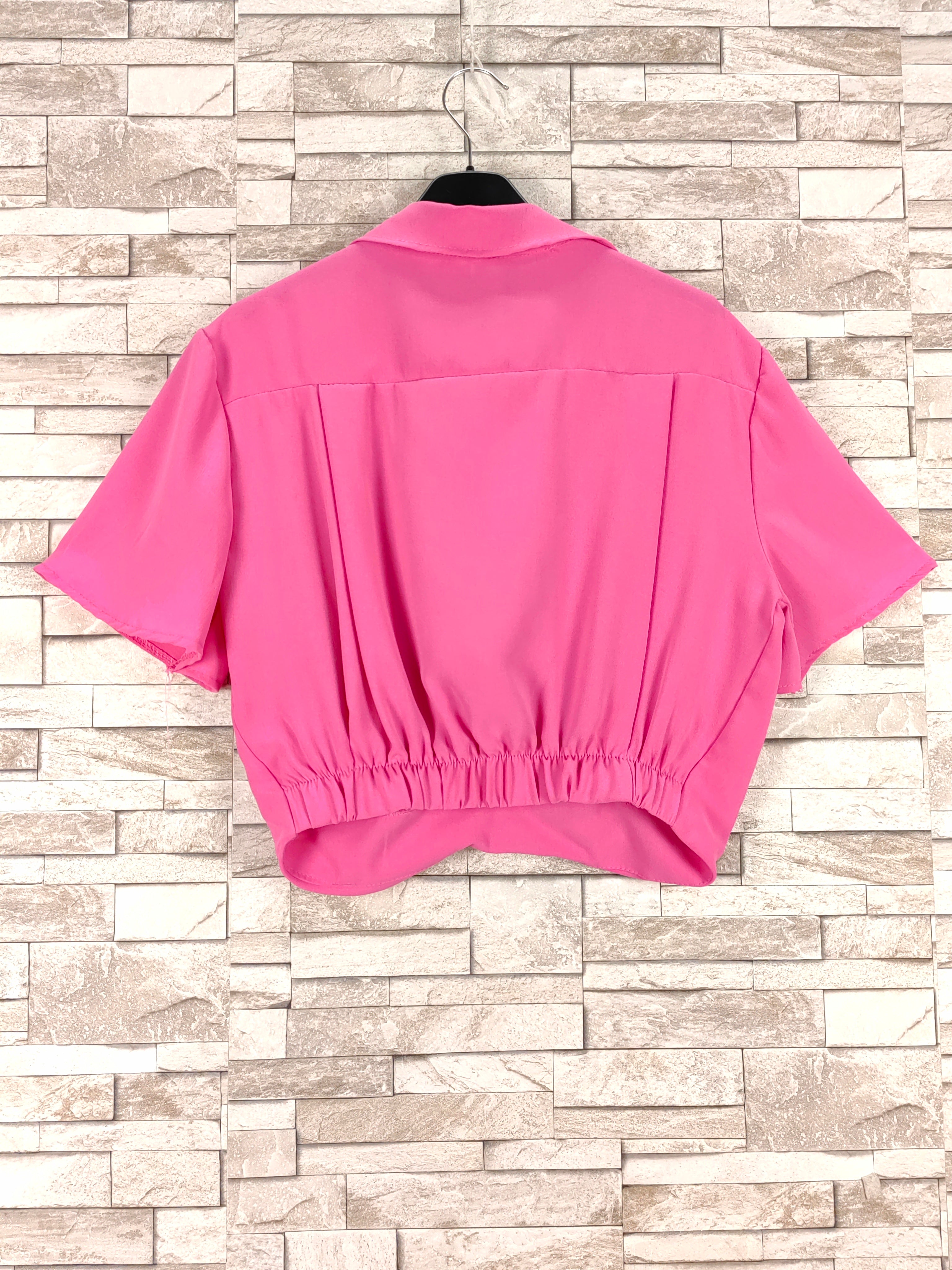 Chemise crop top tendance (x6)