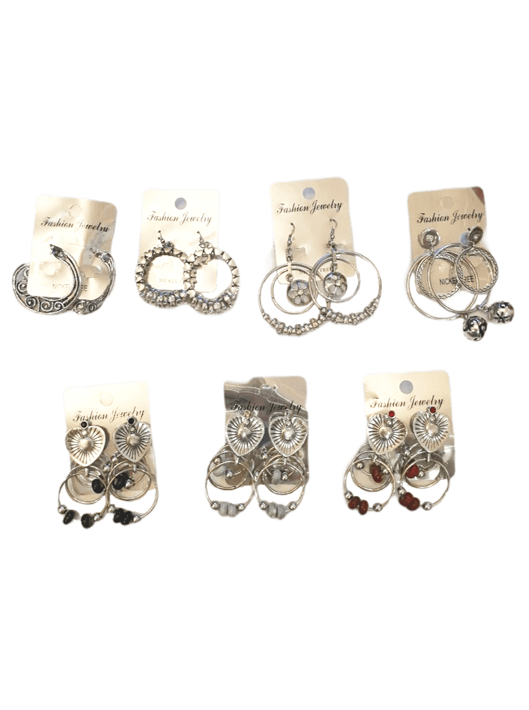 LOT DE 12 - Boucles d'oreilles motif ethnique aztèque bohème 1,50€/paire | Grossiste-pro