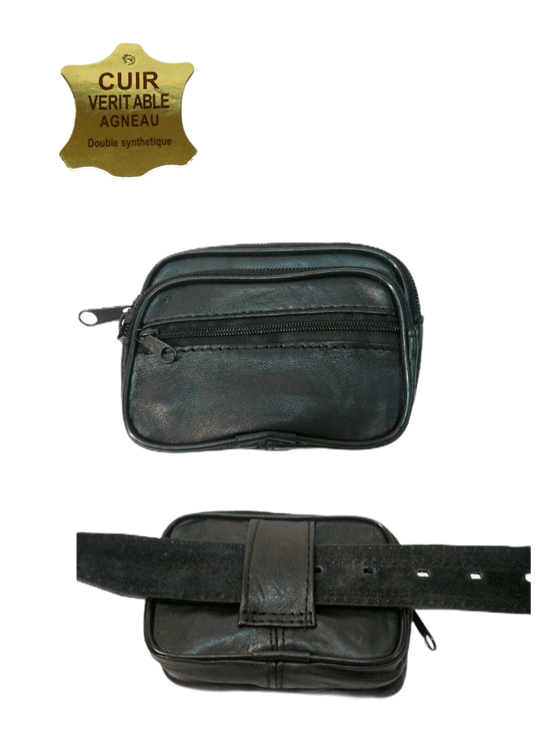 LOT DE 3 - Sacoche tour de taille # 127 Cuir agneau 2,00€/unité | Grossiste-pro