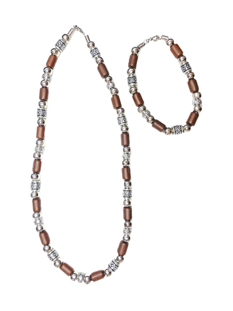 Collier Bracelet marron Homme (x6)