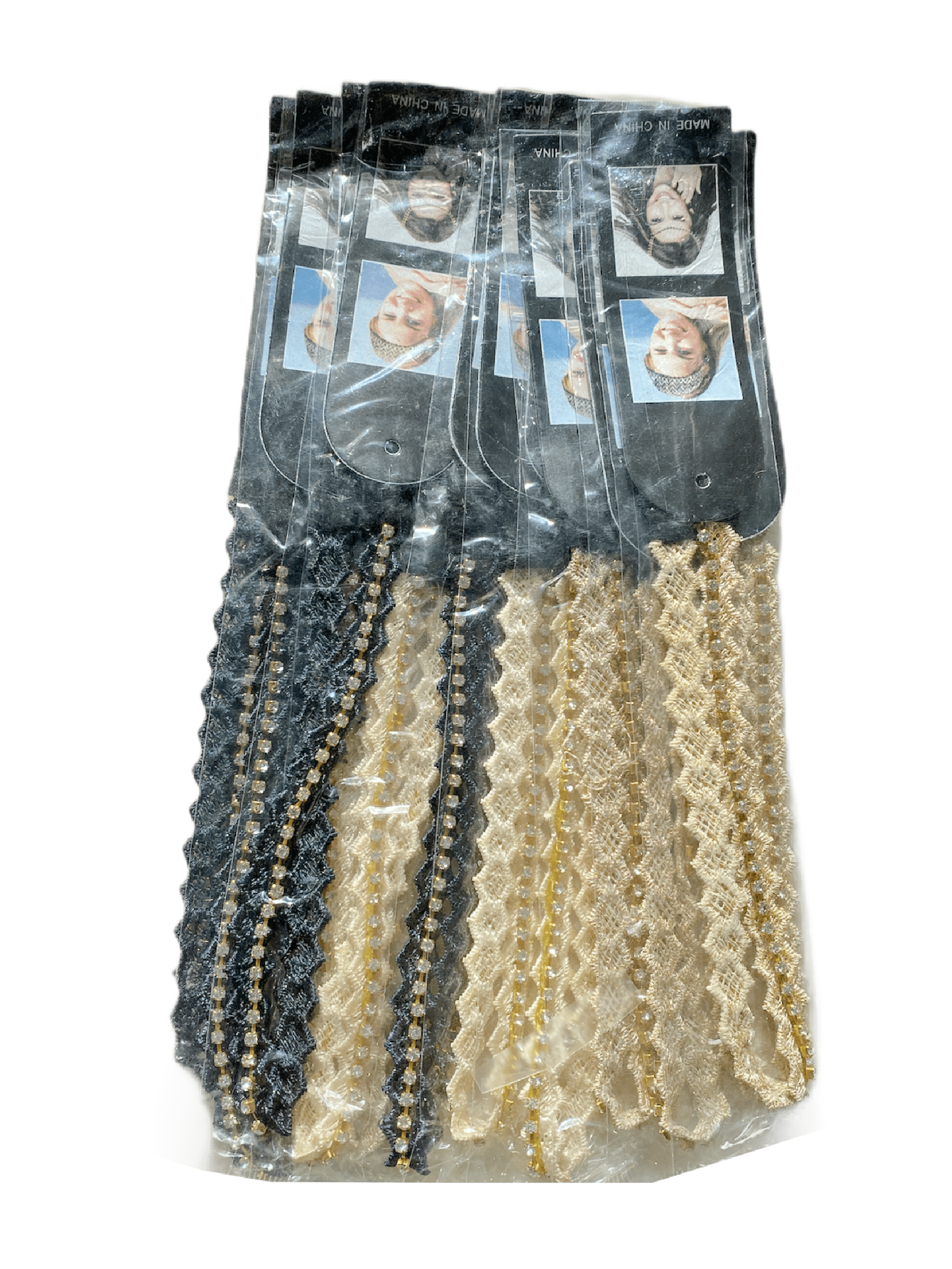 LOT DE 12 - Bandeaux élastique bohème strass 0,75€/unité | Grossiste-pro