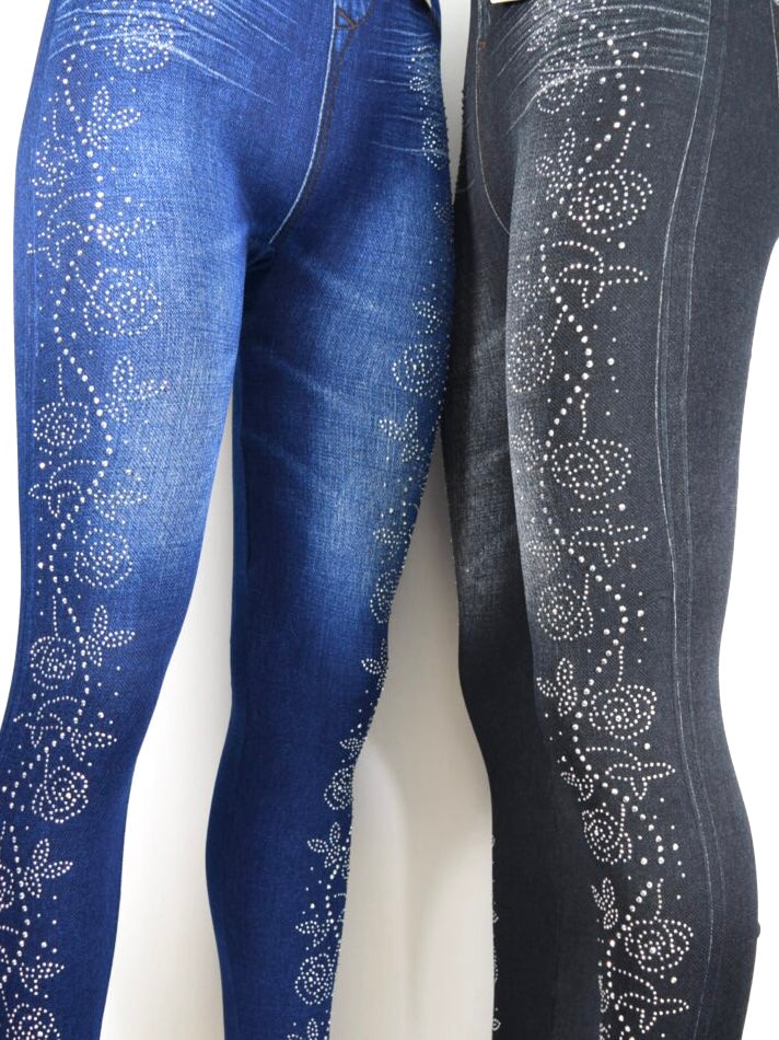 Legging jean strass #CZL029 (x12)