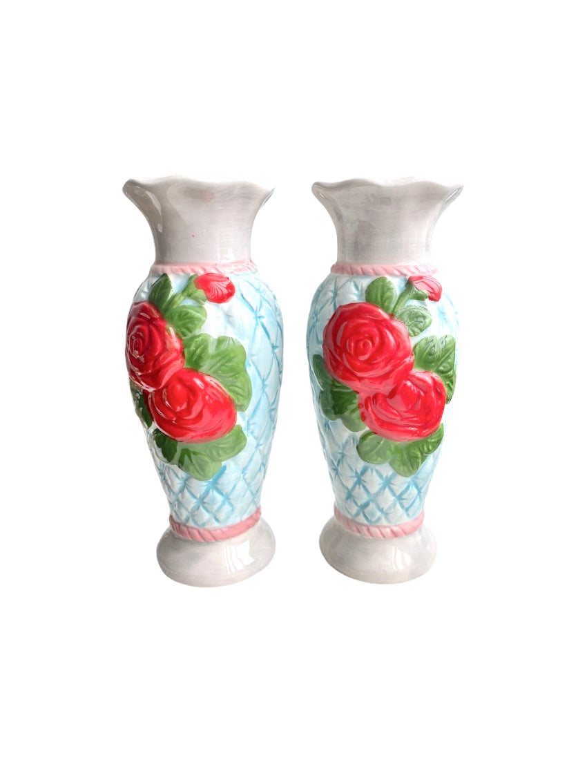 Duo vase en porcelaine fine (x12)