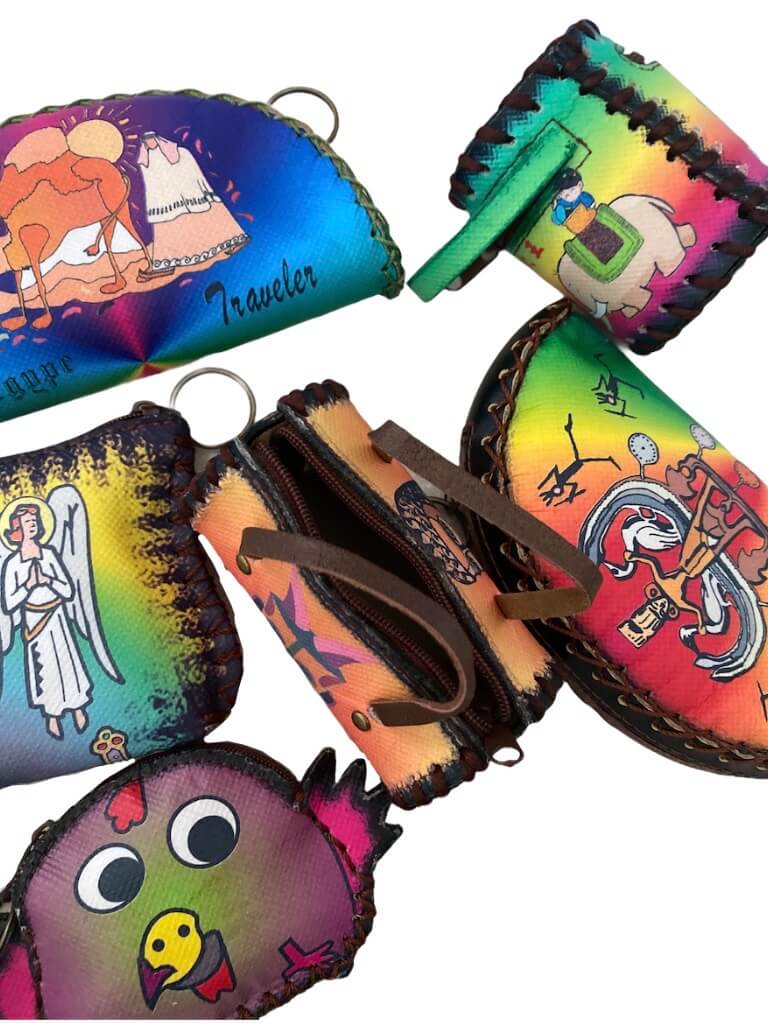 Porte-monnaie artisanal toile rigide (x12)