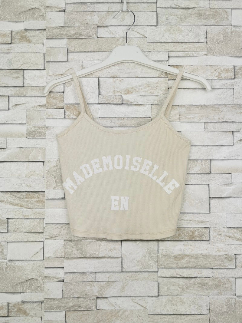 Débardeur crop top Mademoiselle (x12)