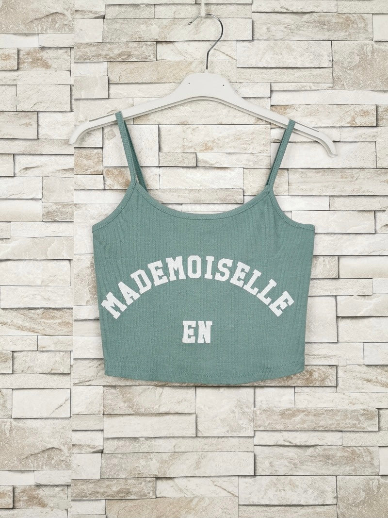 Débardeur crop top Mademoiselle (x12)