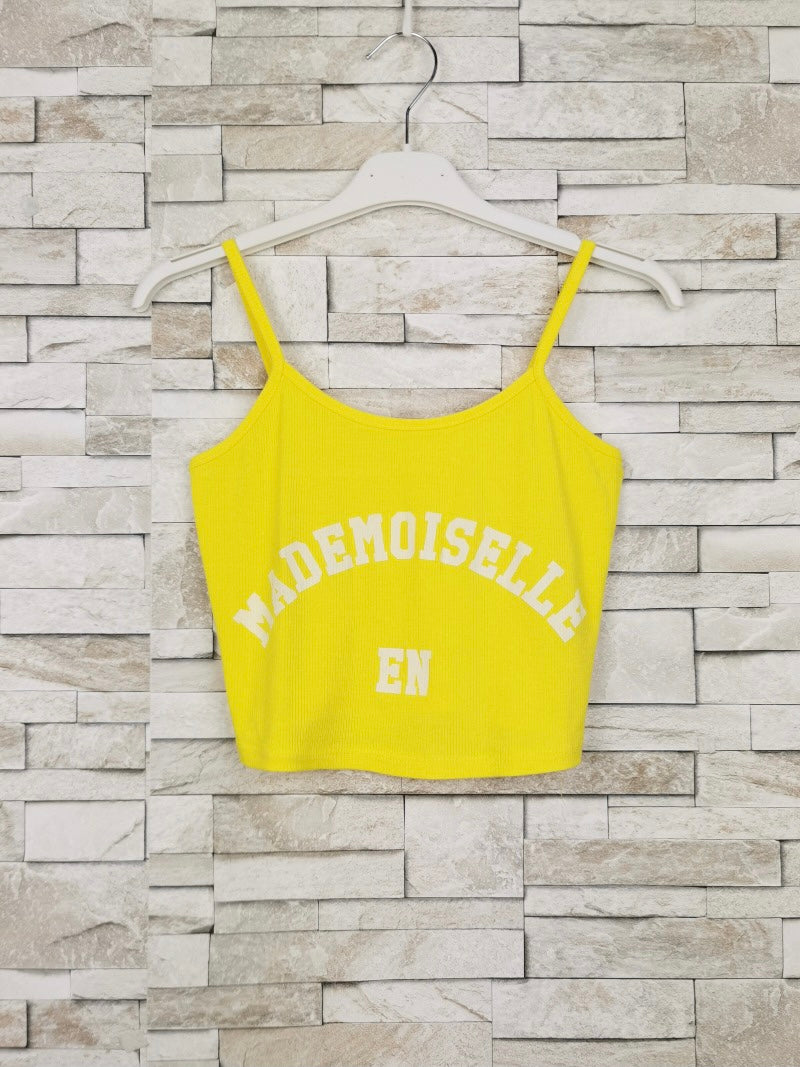 Débardeur crop top Mademoiselle (x12)