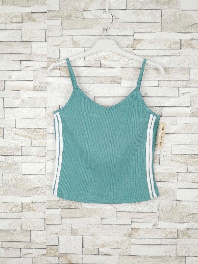 Débardeur crop top bande (x12)
