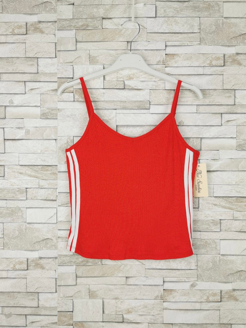 Débardeur crop top bande (x12)