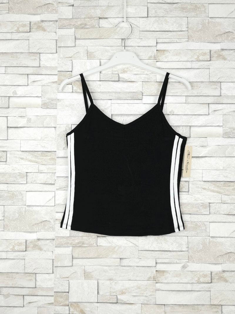 Débardeur crop top bande (x12)