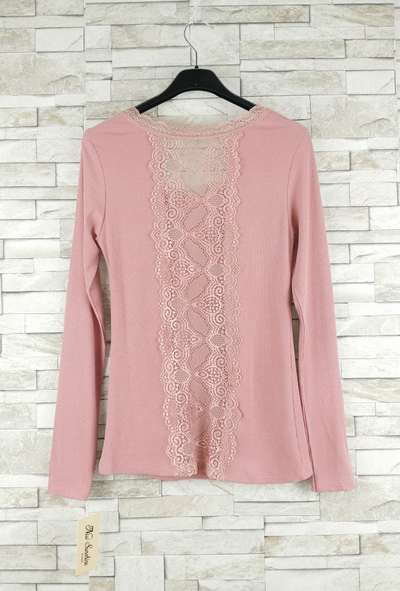 T-shirt en dentelle manche longue  (x9)