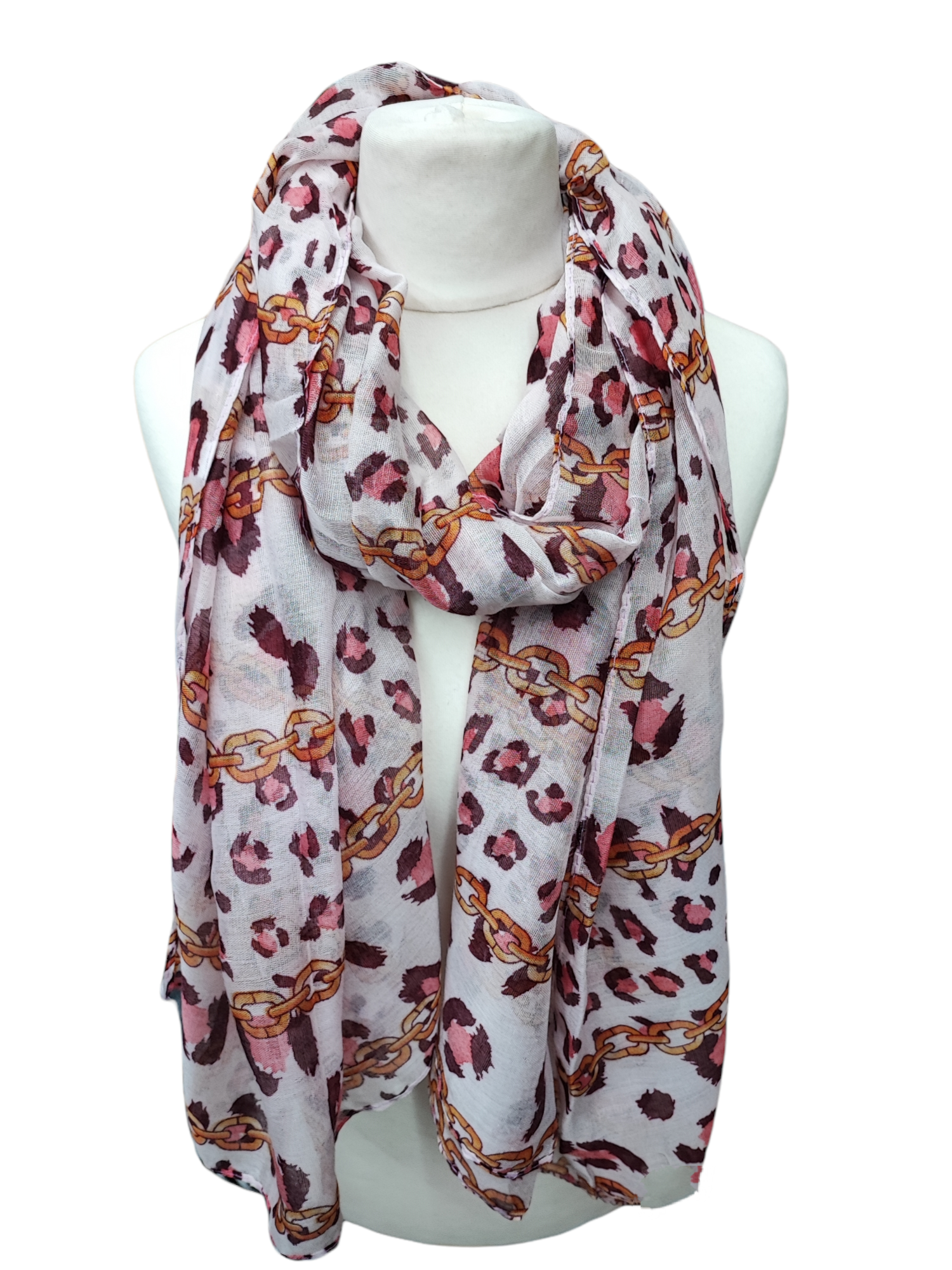 Foulard motifs léopard ancre (x12)