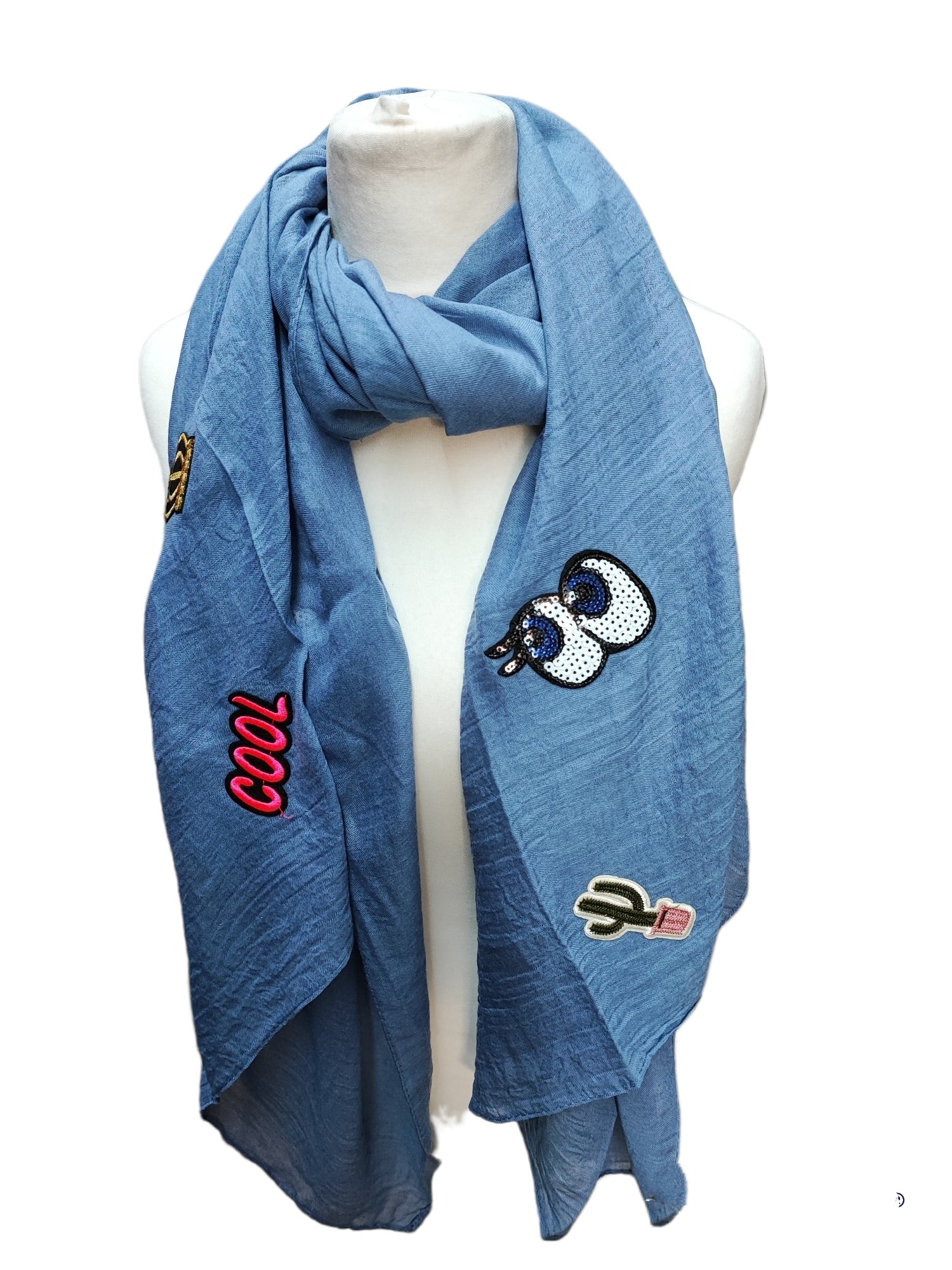 Foulard châle Ecusson brodé thermocollant(x12)