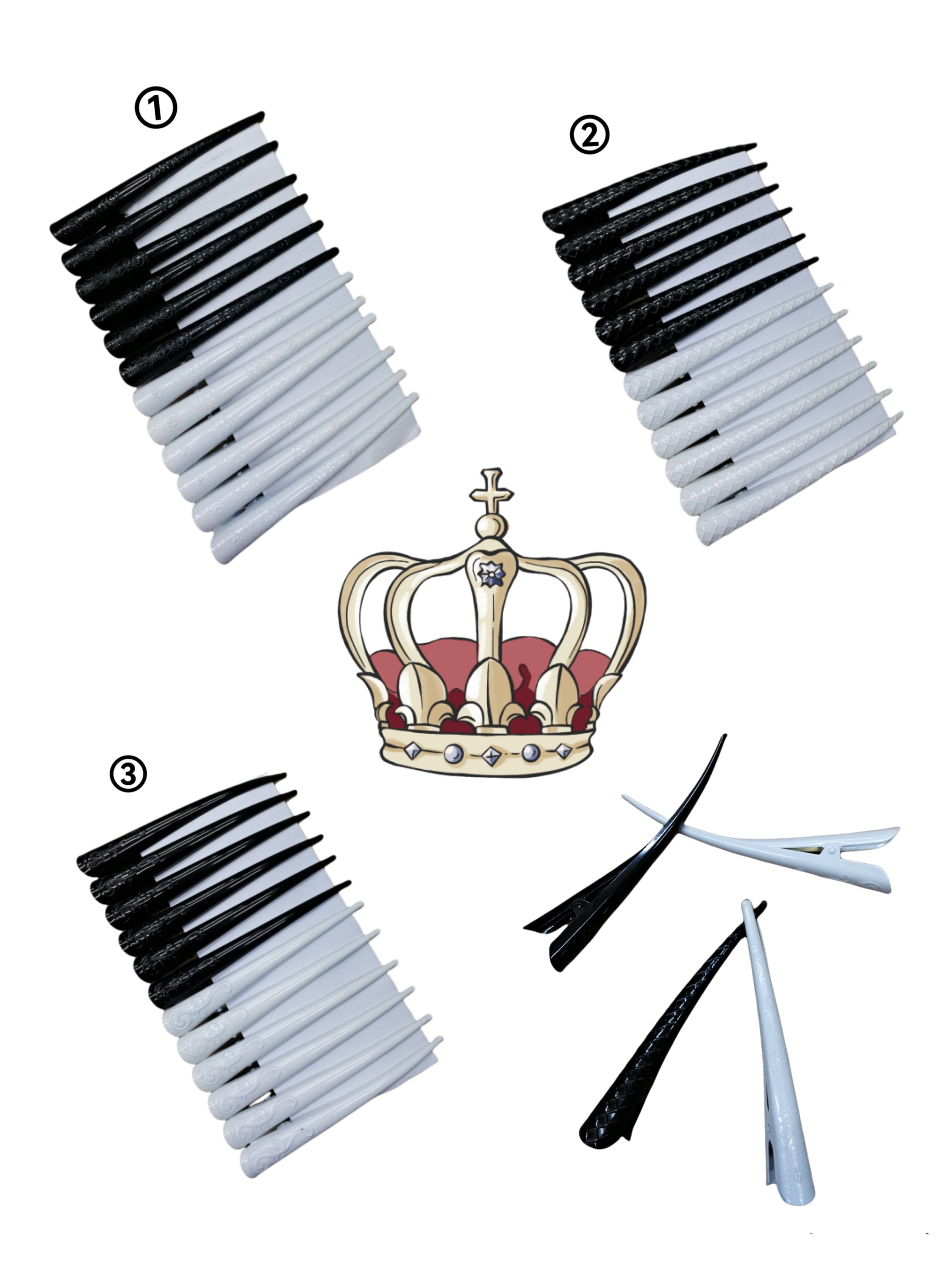 Barrette pince cheveux clip métal (2x12)