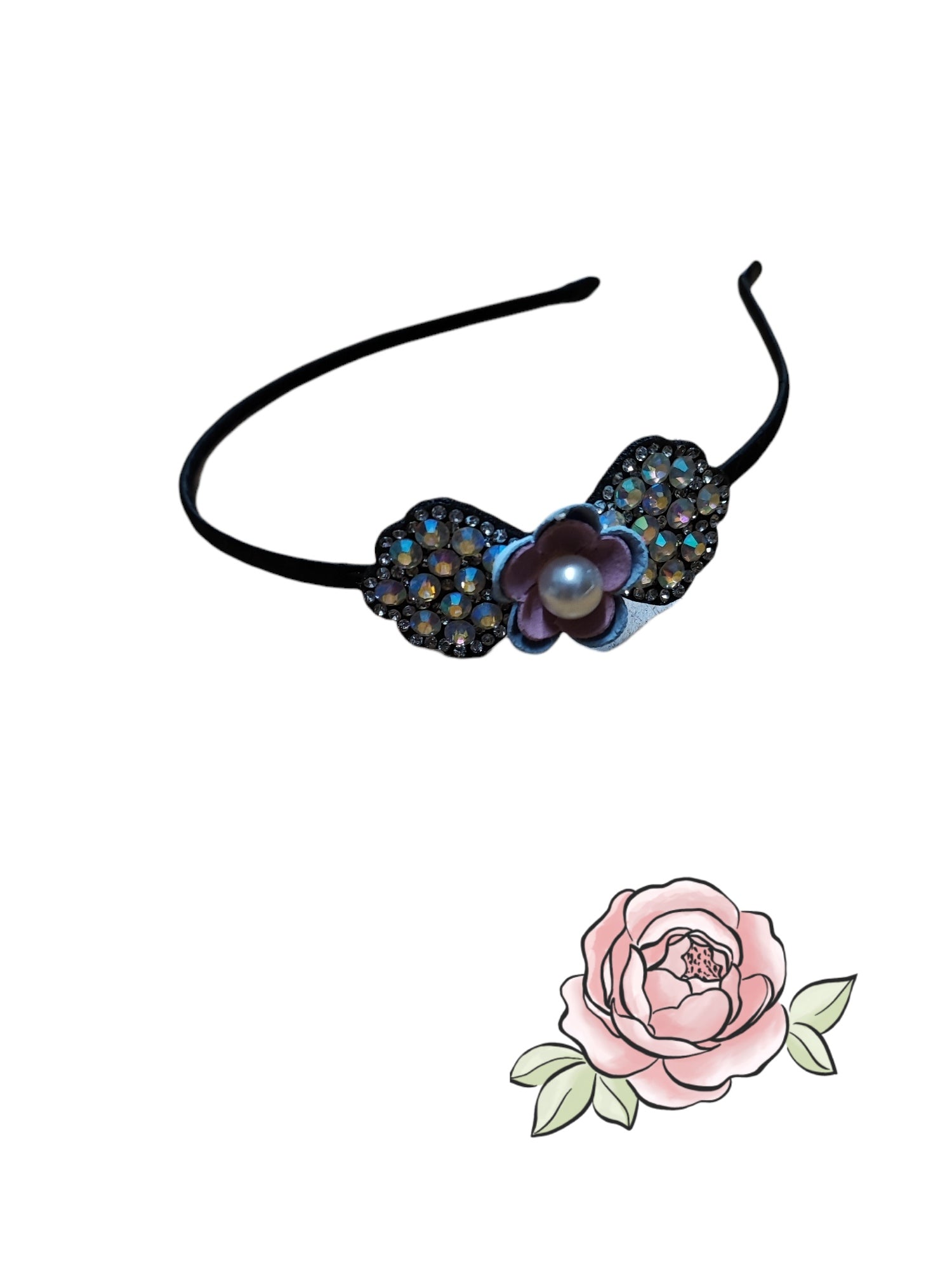 Serre-tête avec motif fleur (x12)