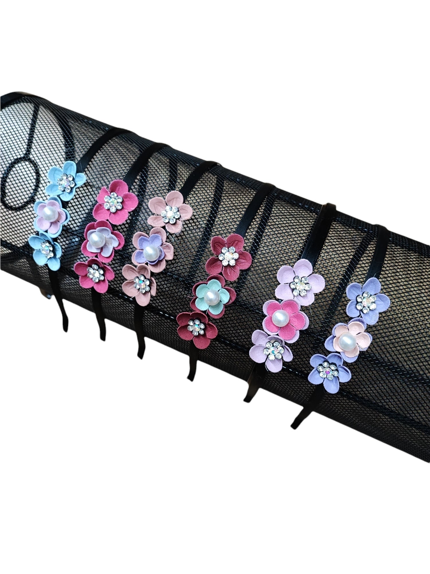 Serre-tête avec motif fleur (x12)