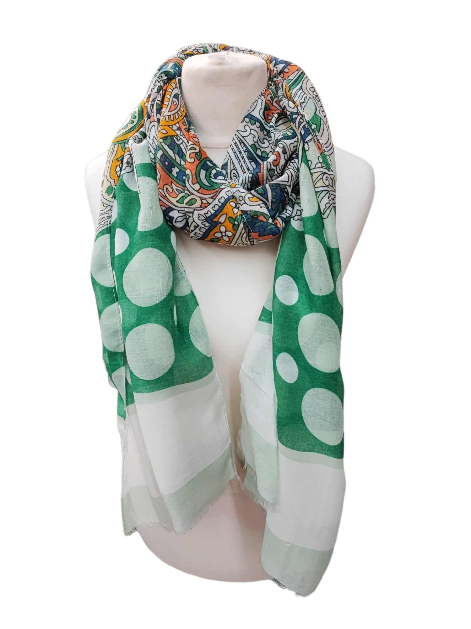 Foulard motif pois Paisley bohème (x12)