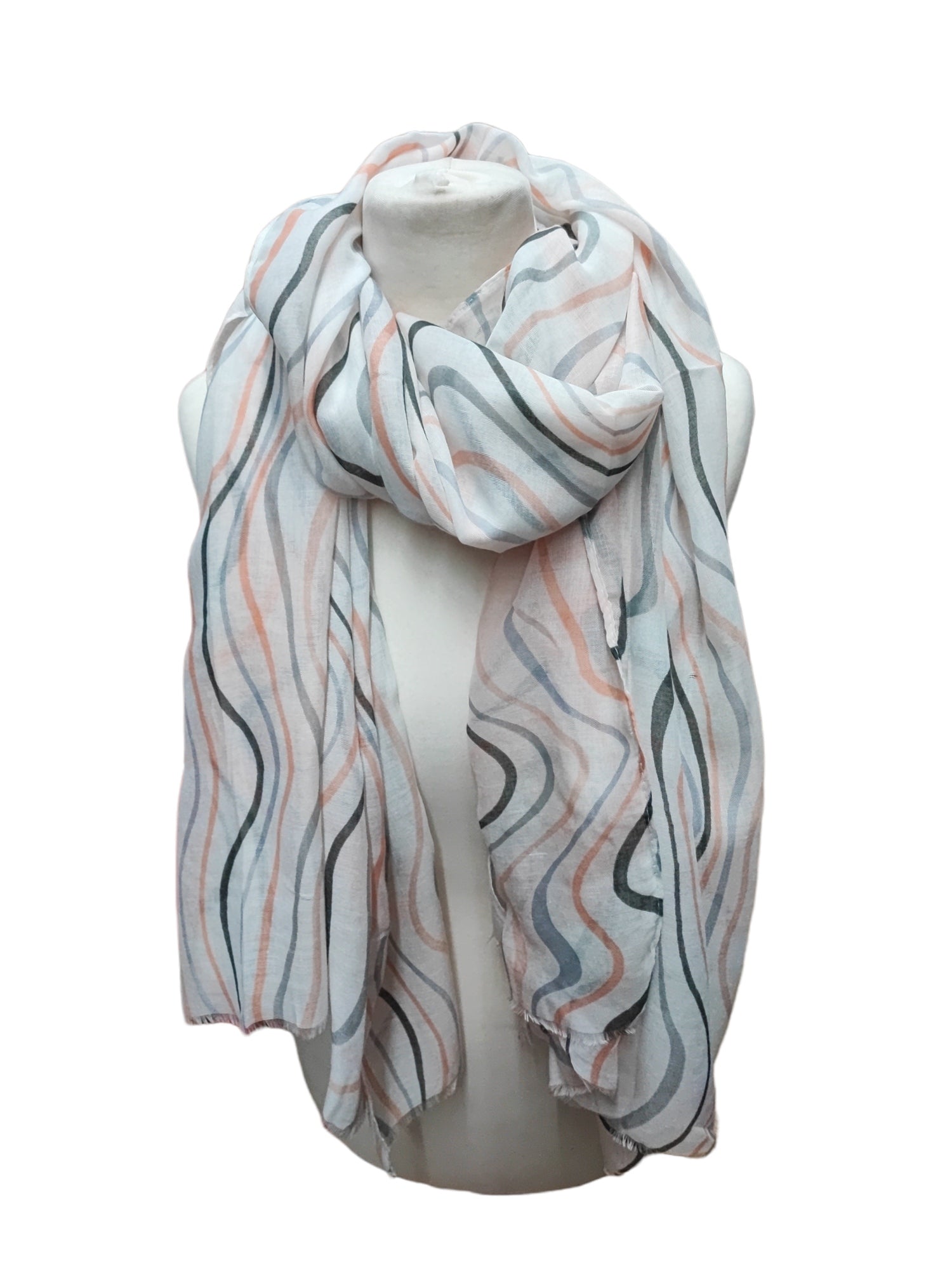 Foulards avec motif lignes colorées (x12)