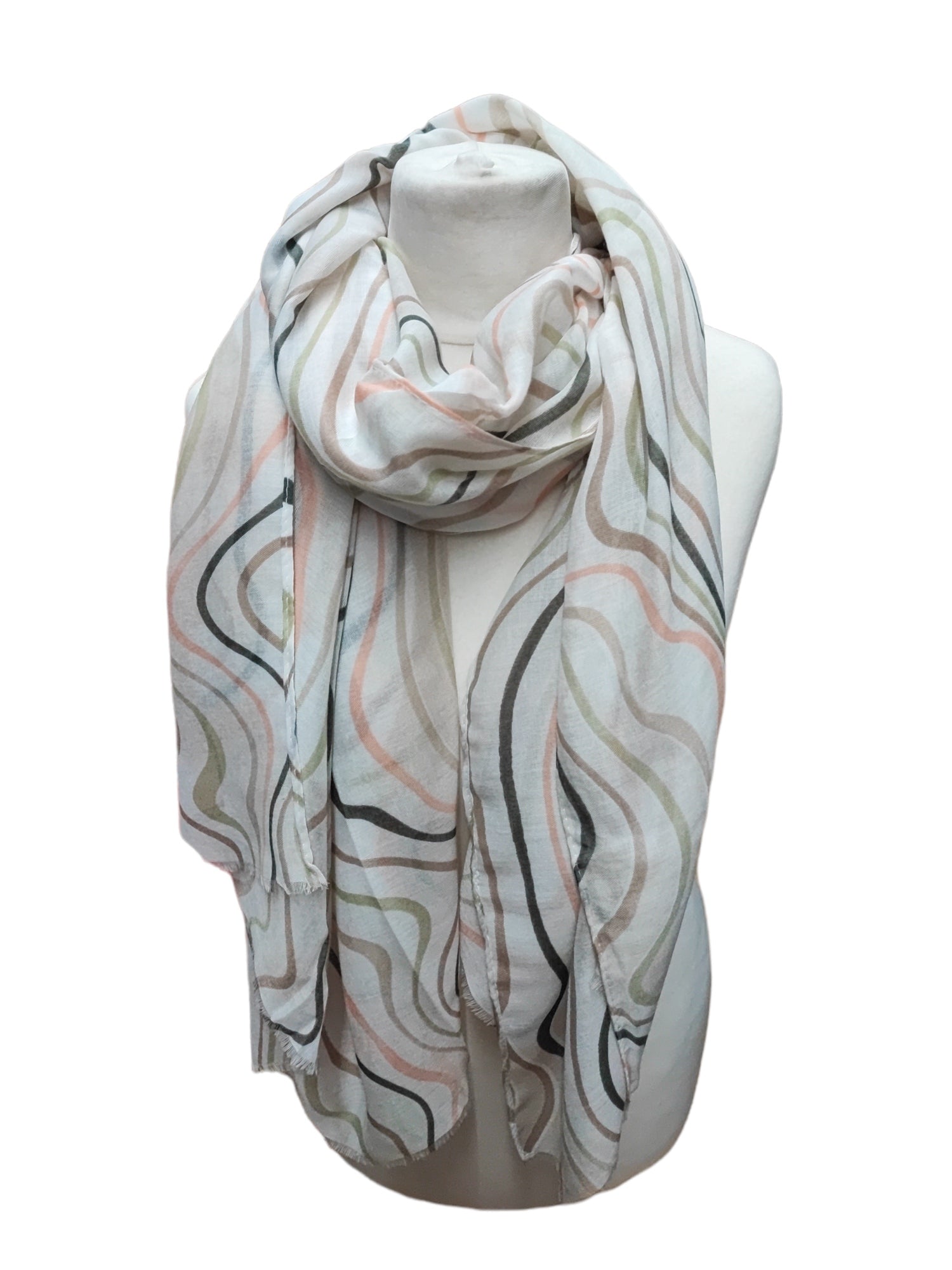 Foulards avec motif lignes colorées (x12)