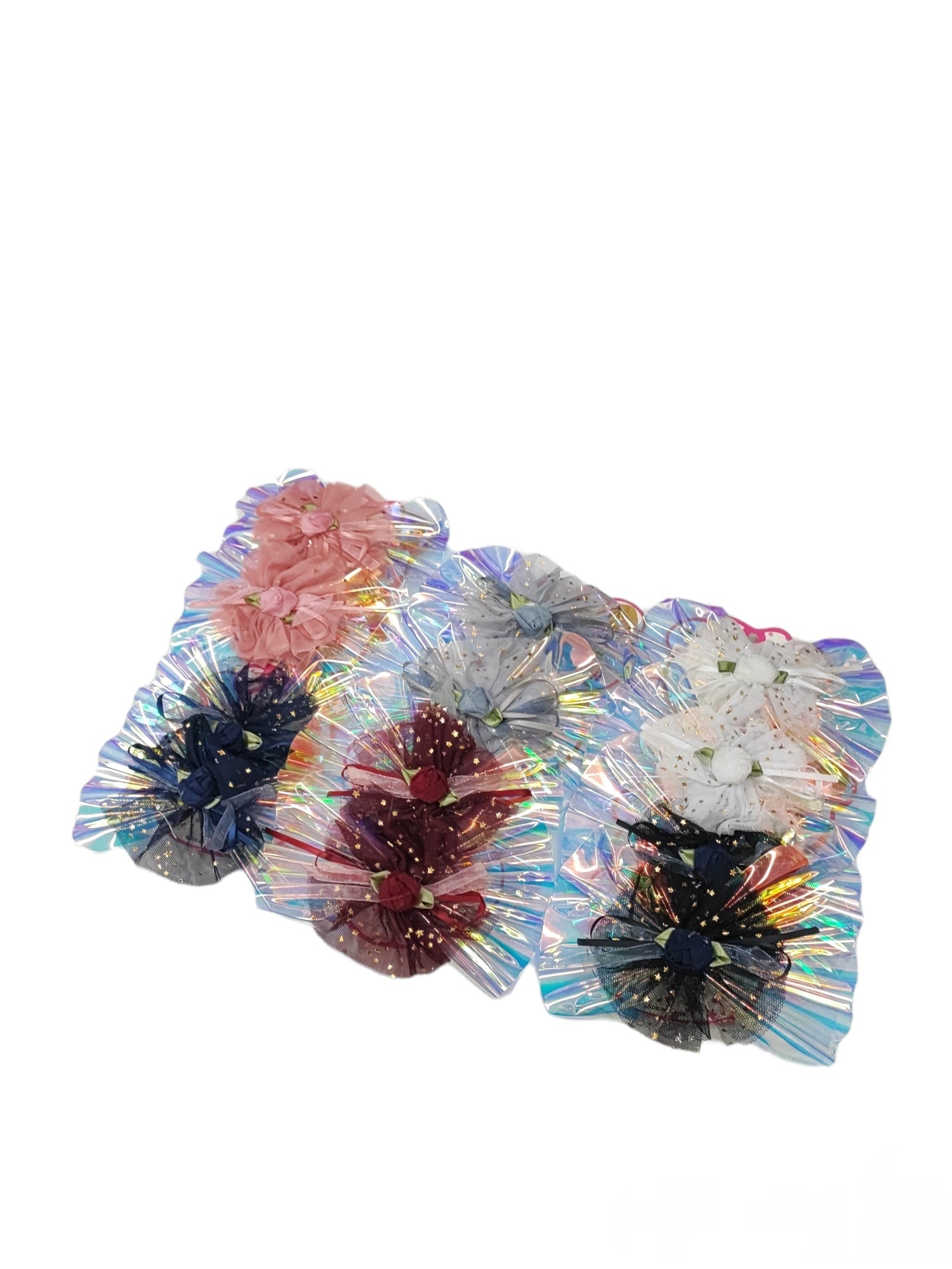 LOT DE 12 - Barrettes cheveux noeud fleur