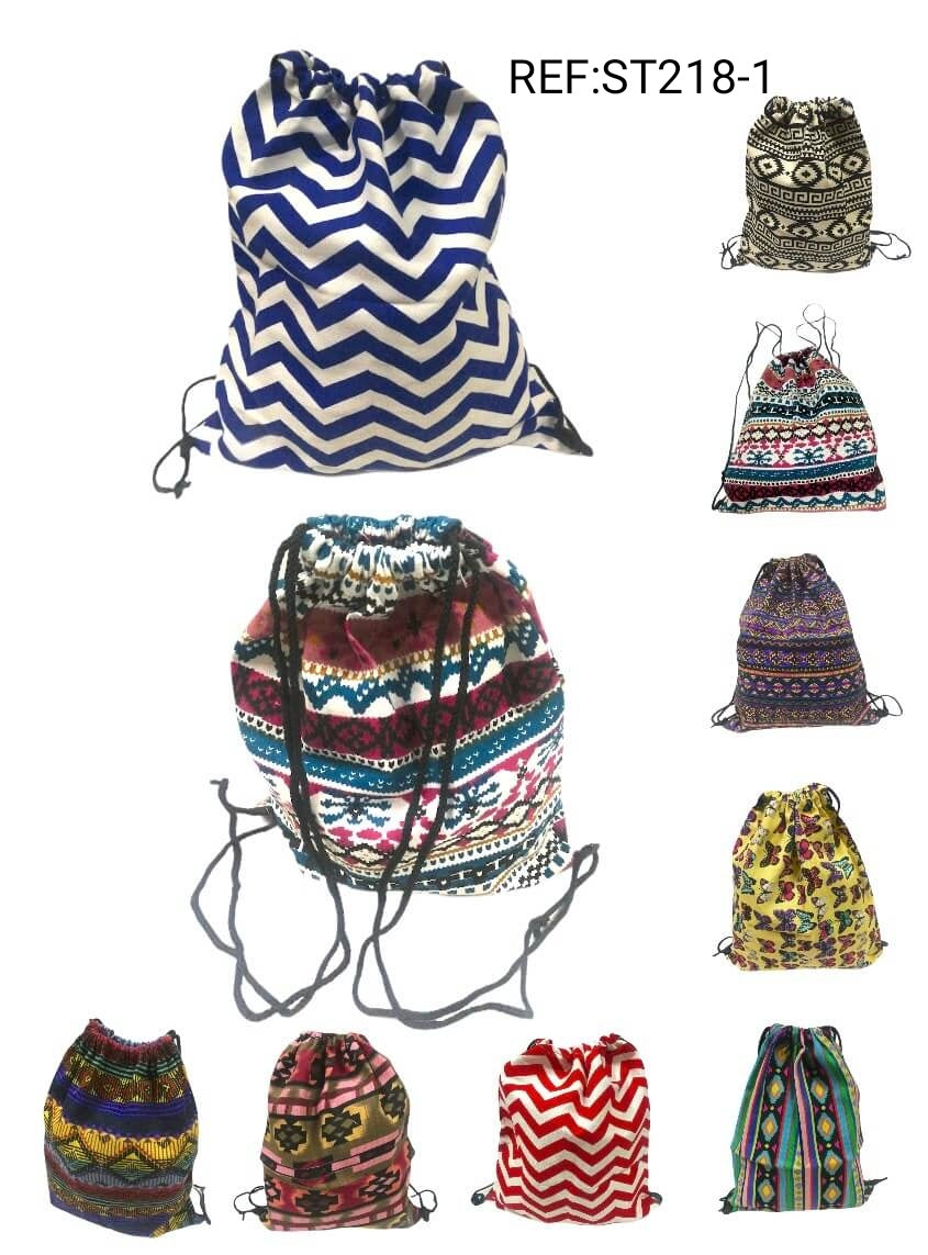 Sac à dos en tissu cordon (x12)